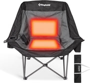 Heated XL Camping Chair 200KG Cooler Pocket