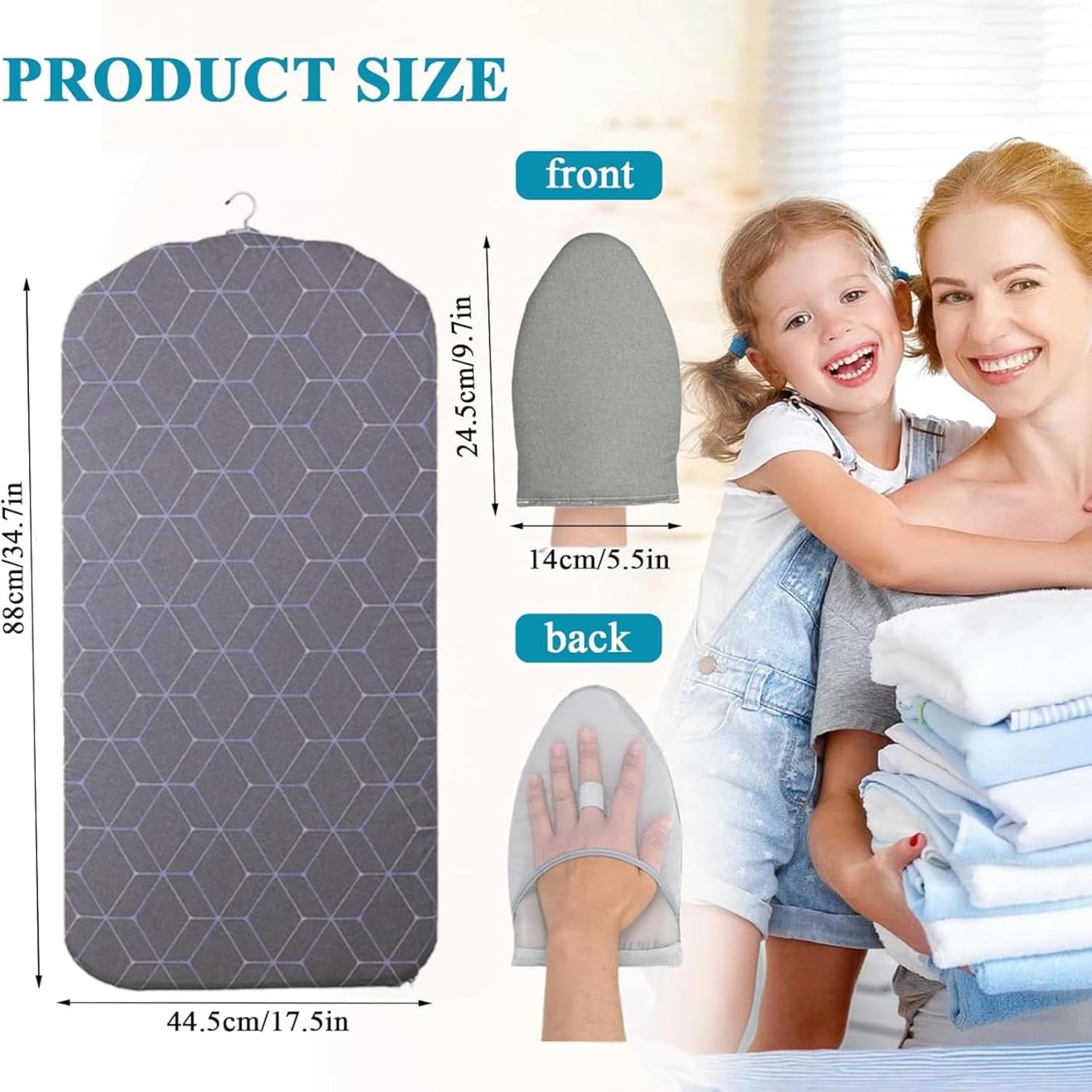 Hanging Garment Steamer Board 35x17 Foldable Ironing Pad