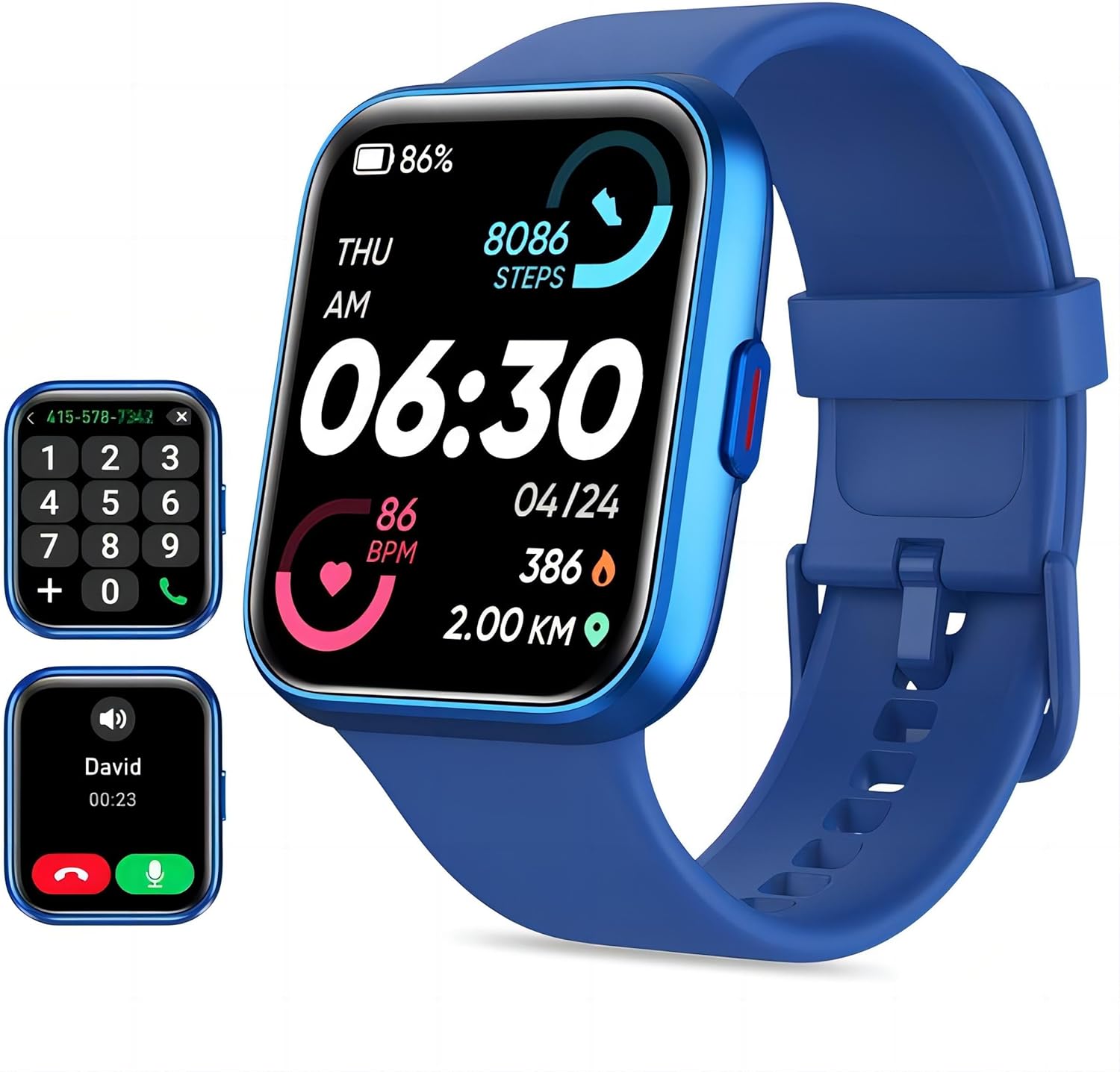Smart Watch Bluetooth Calling Alexa 100 Sports Waterproof Fitness Watch