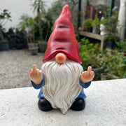 Middle Finger Gnome Statue Funny Naughty Garden Decor
