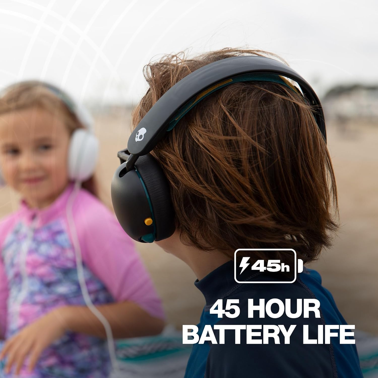 Kids Wireless Headphones 45H Battery Volume Limit Mic
