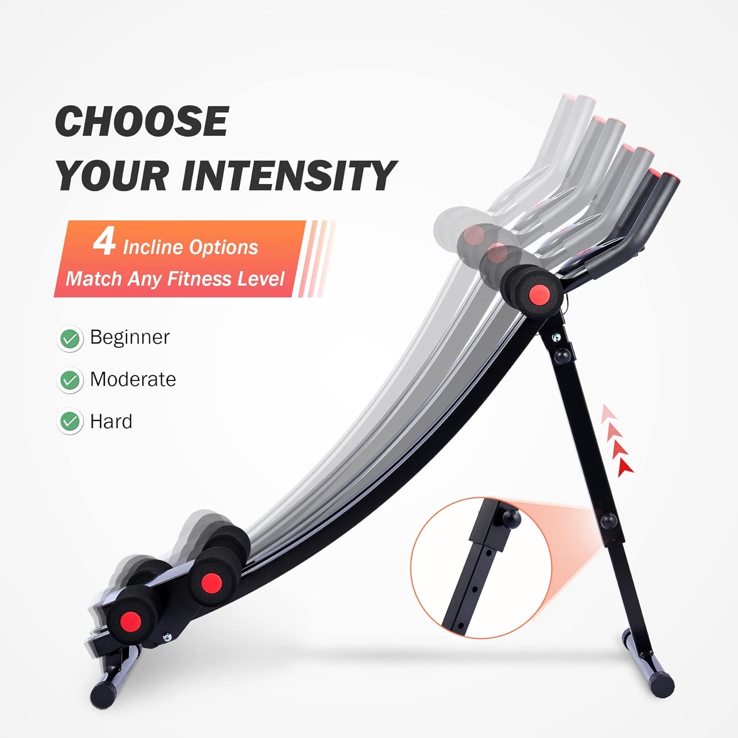 Ab Machine Core Trainer Foldable Abdominal Workout Equipment LCD