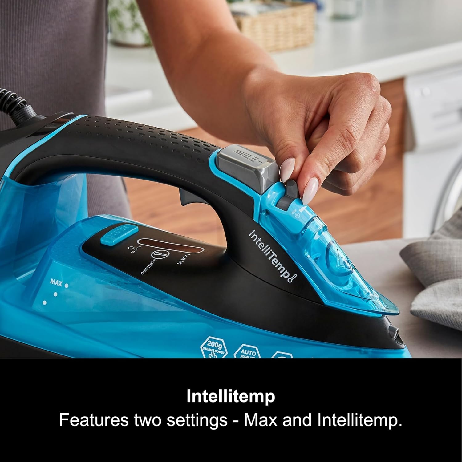 3100W Steam Iron Digital Controls 200g Boost Ceramic Soleplate