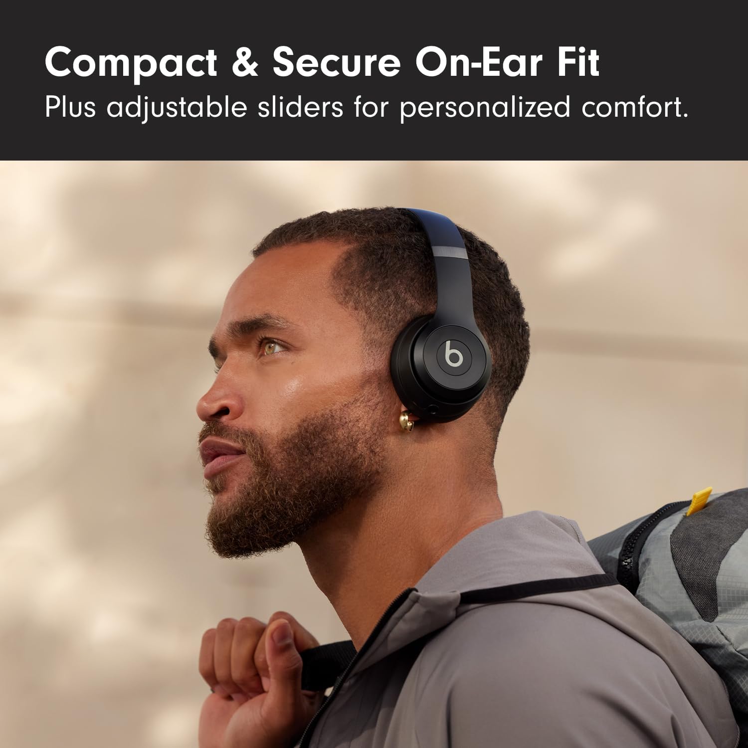 Wireless Bluetooth On Ear Headphones 50Hr Battery Fast Charge Black