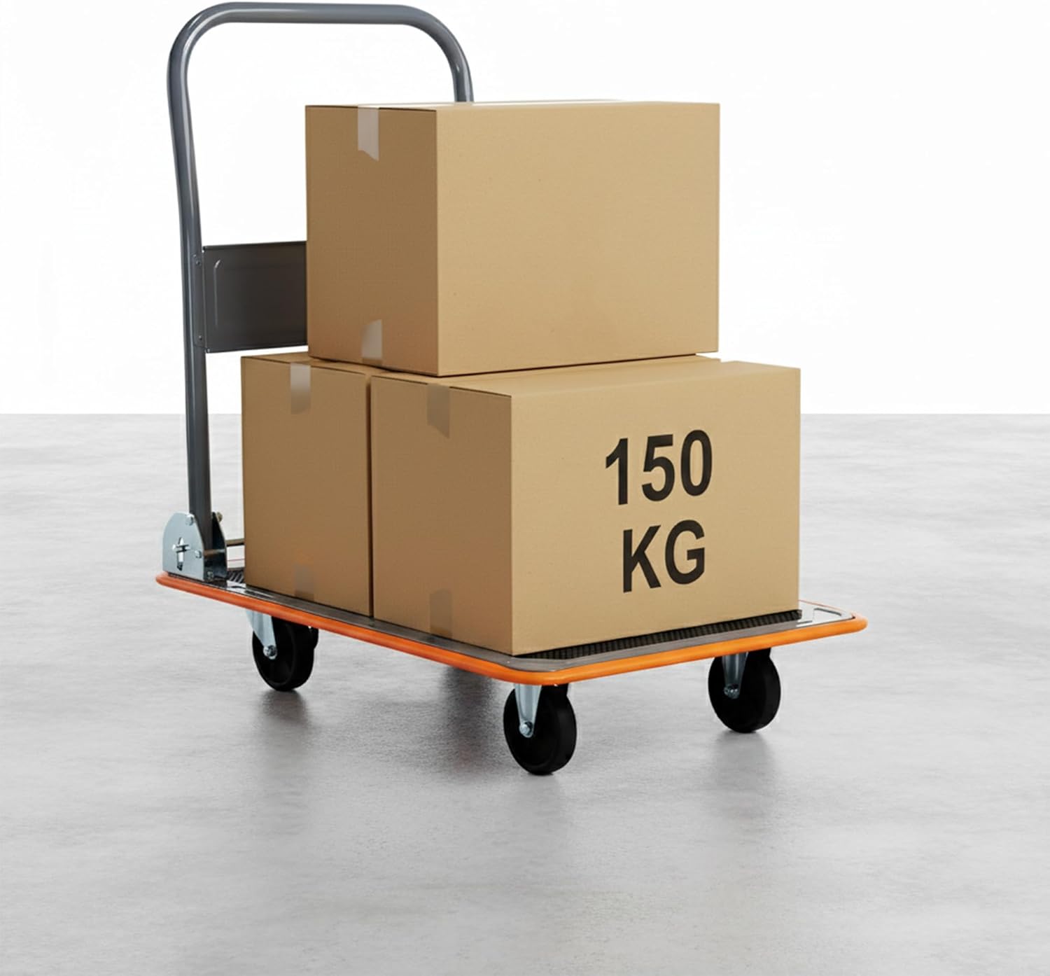 Heavy Duty Folding Platform Trolley 150KG Hand Truck Non Slip Wheels
