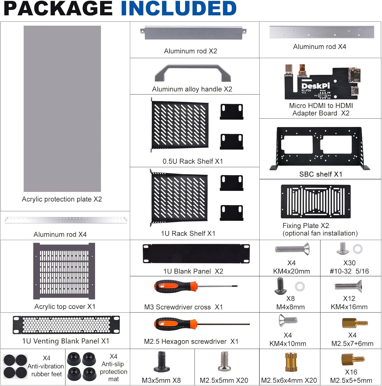 10in 12U Mini Server Rack Cabinet Aluminium Desktop AV NAS