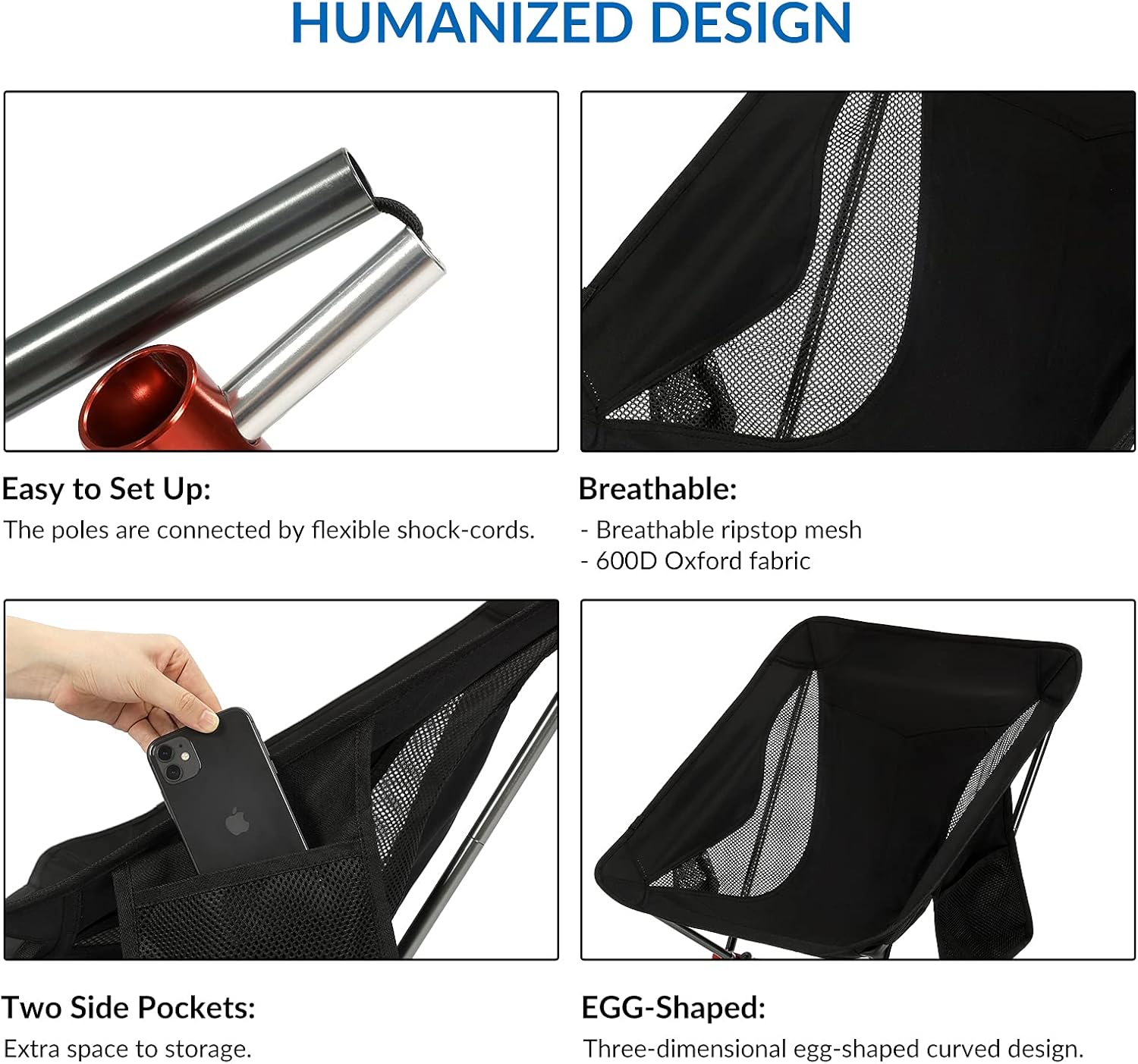 Ultralight Camping Chair Foldable Aluminium Outdoor Seat