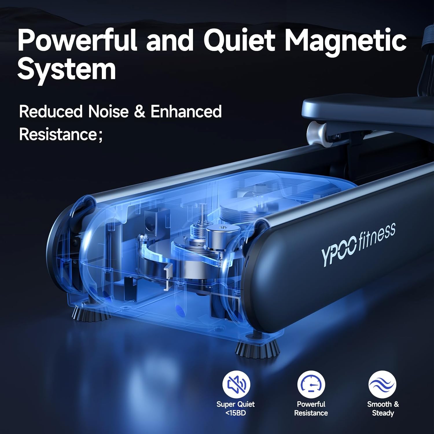 Magnetic Rowing Machine Foldable Home Gym Rower 16 Resistance