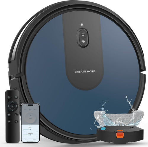 Robot Vacuum Mop 5000Pa WiFi App Voice Control Auto Clean
