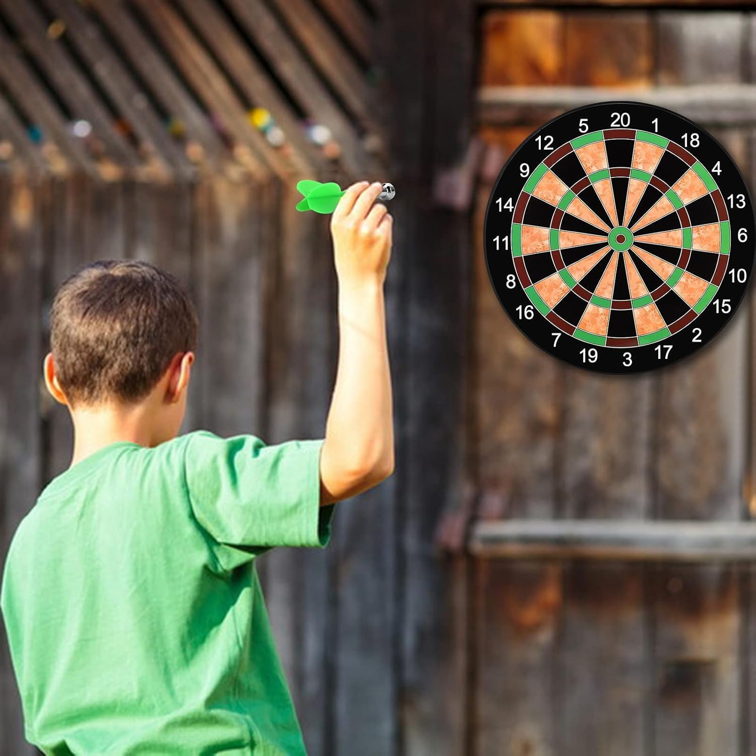 17in Magnetic Dartboard Set Safe Family Game 12 Darts No Sharp Tips
