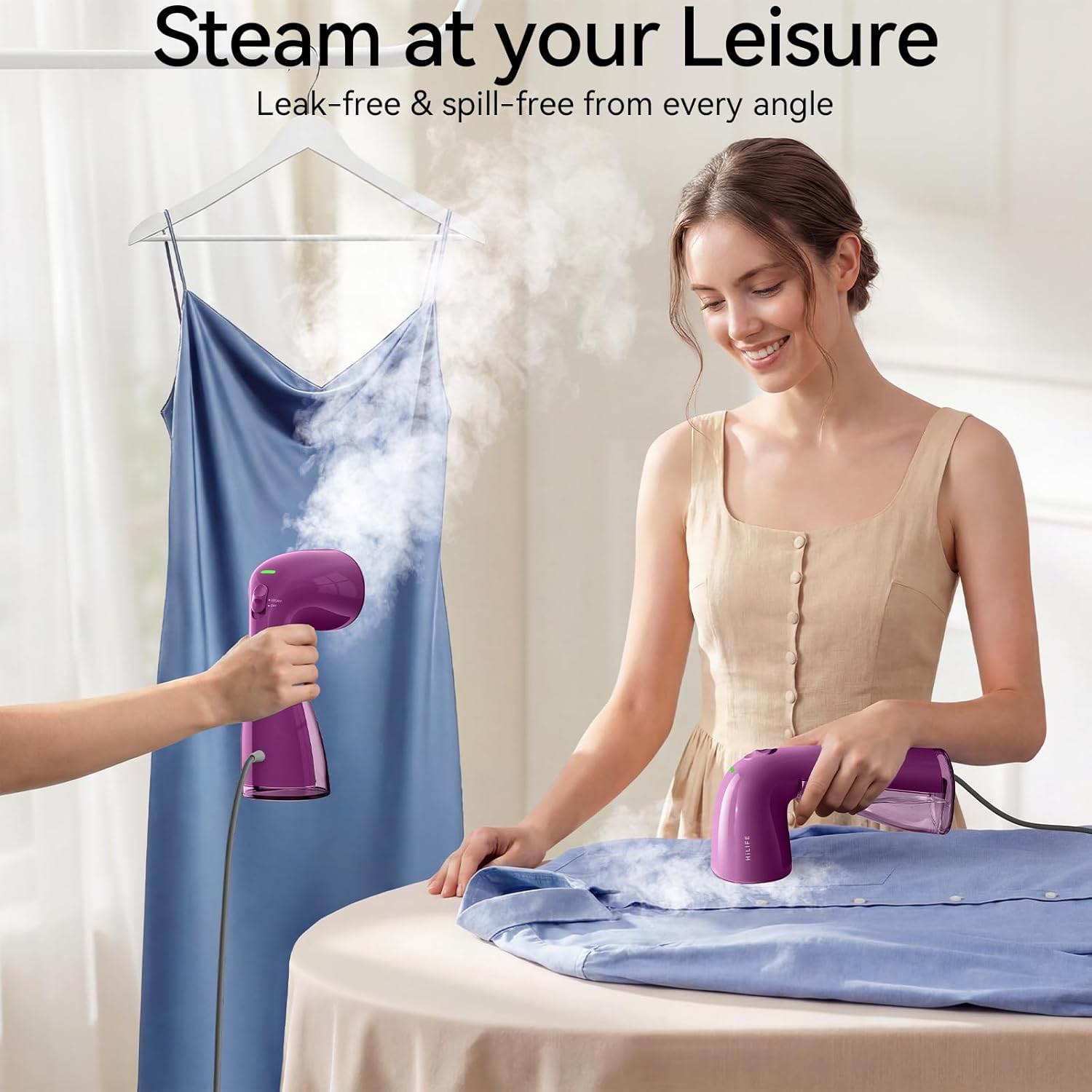 Handheld Garment Steamer 1100W 300ml Tank Portable Travel