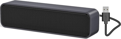 USB Computer Soundbar Speaker Plug & Play Mini Desktop PC Laptop