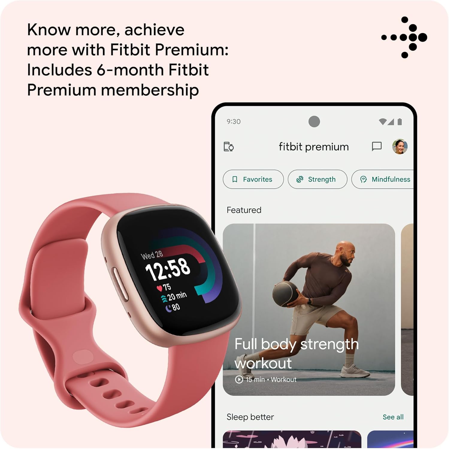 GPS Fitness Smart Watch 6 Day Battery Sleep Tracker