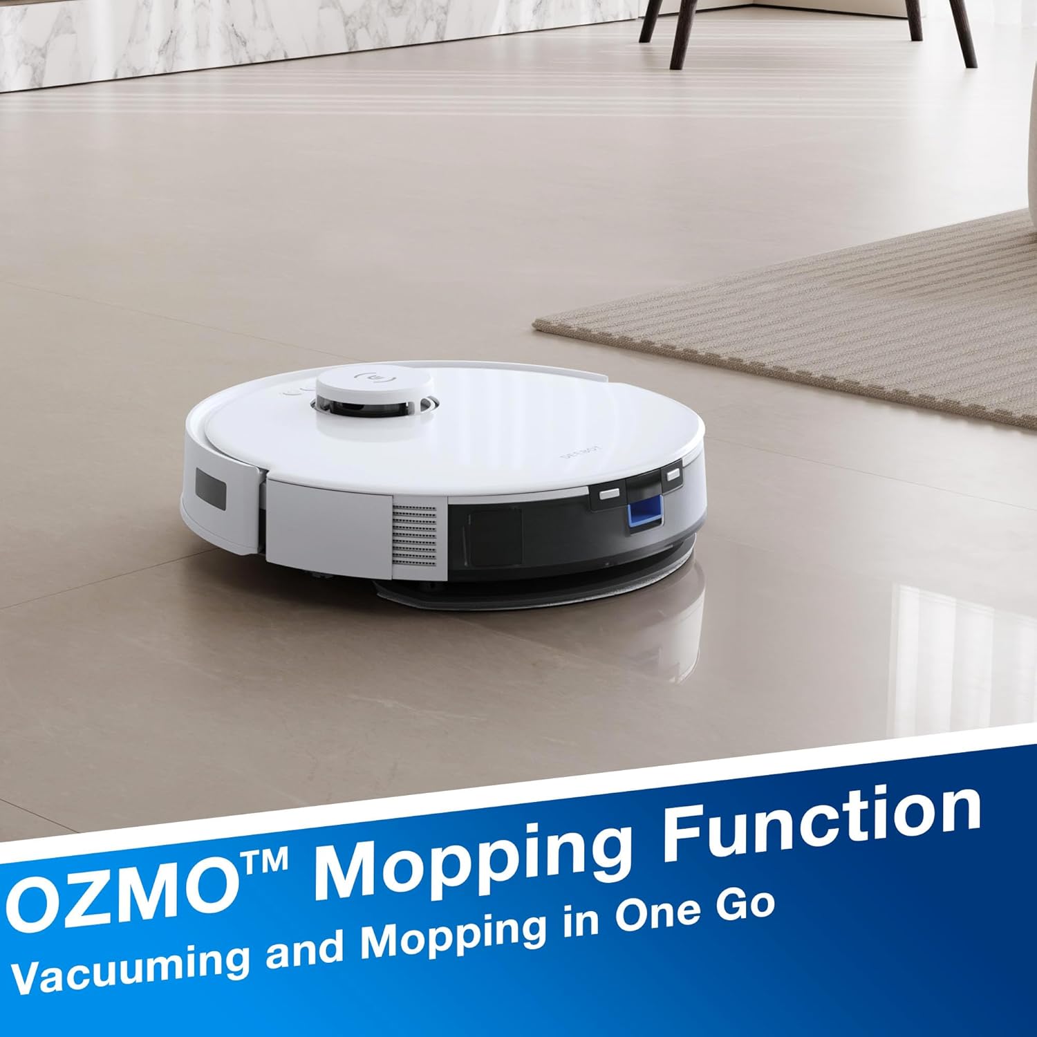 Robot Vacuum Mop 8000Pa LiDAR Mapping 300Min Runtime Pet Hair
