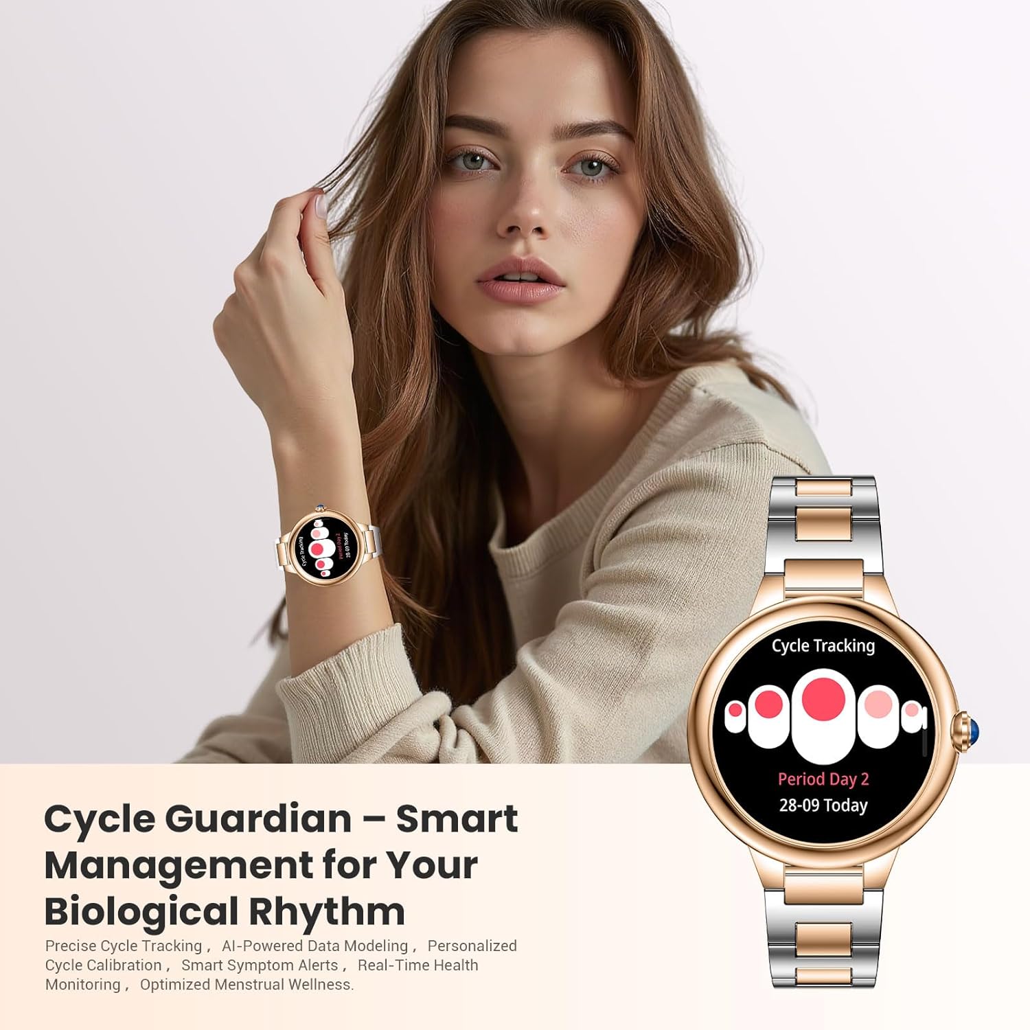 Women AI Smart Watch Bluetooth Call 100 Sports