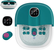 Foldable Foot Spa Massager Heat Bubble Rollers Remote Timer
