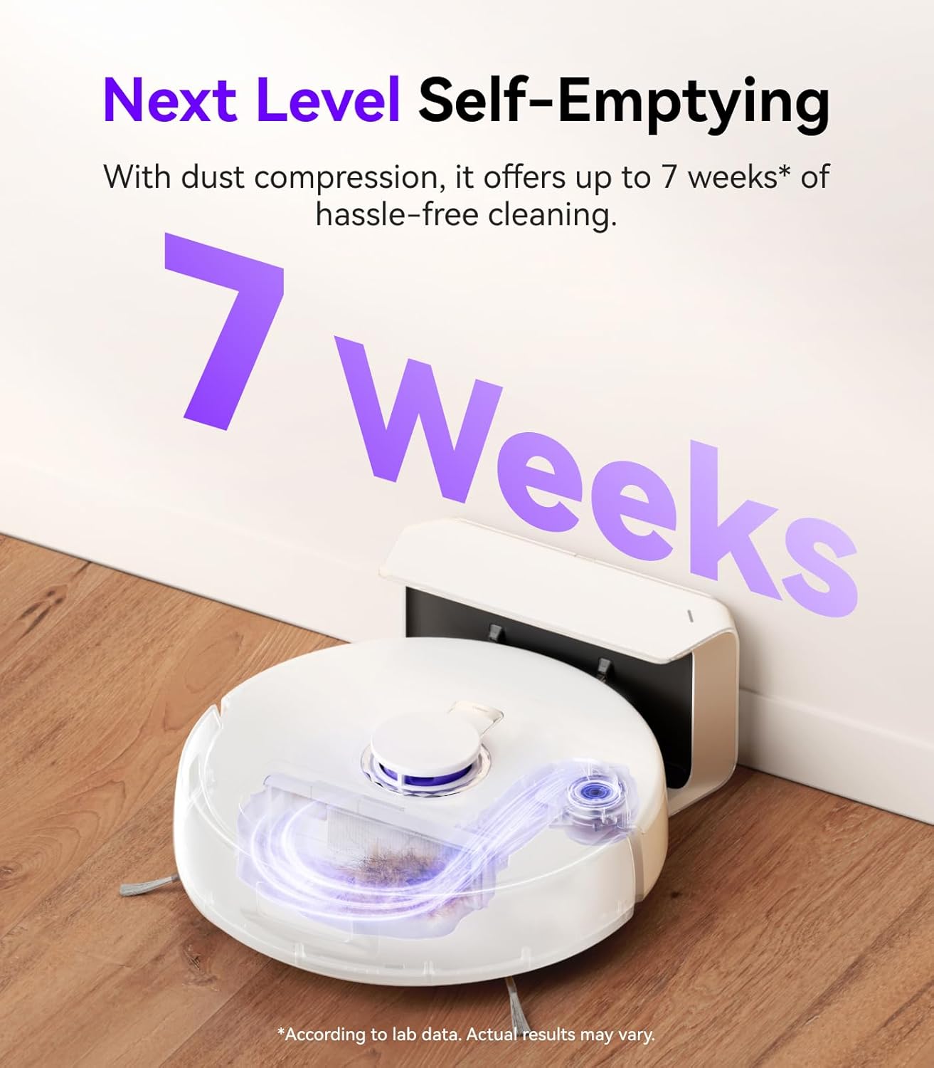 Robot Vacuum Mop Self Empty 7800Pa LiDAR Mapping Pet Hair Clean