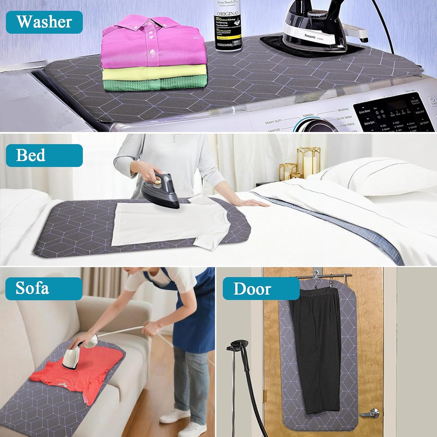 Hanging Garment Steamer Board 35x17 Foldable Ironing Pad