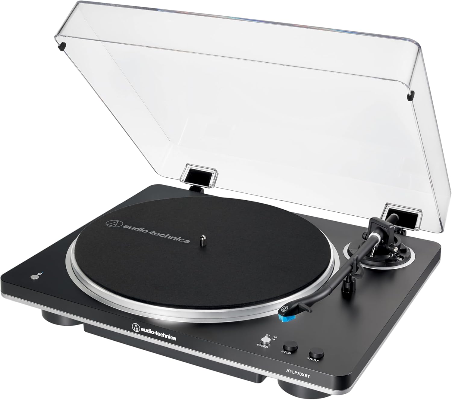 Wireless Automatic Turntable with Bluetooth Black Silver