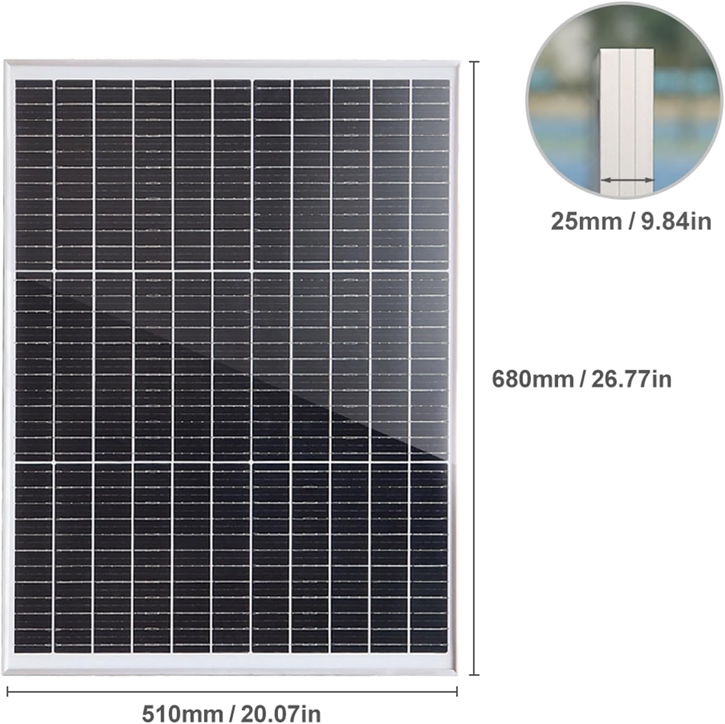 60W Solar Panel Kit 12V 24V Controller Boat Caravan Shed
