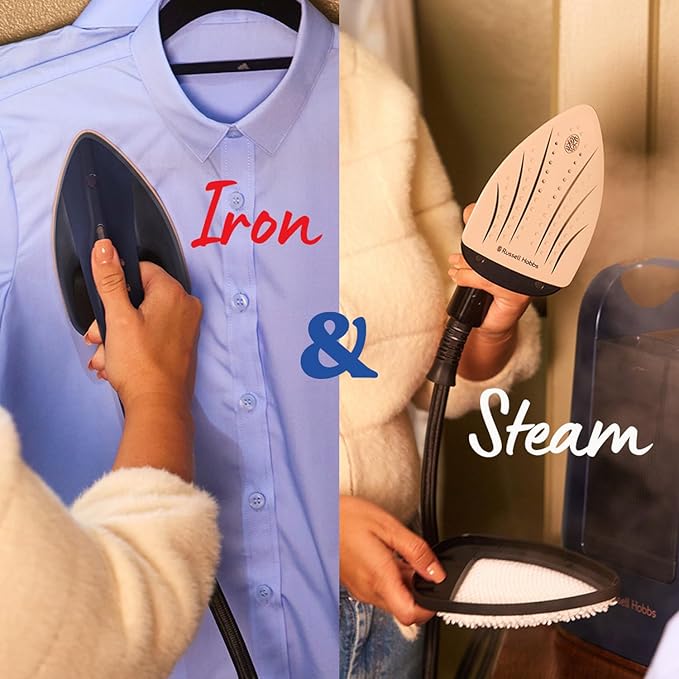 Handheld Clothes Steamer 2 in 1 1700W 750ml Tank 30 Min Steam