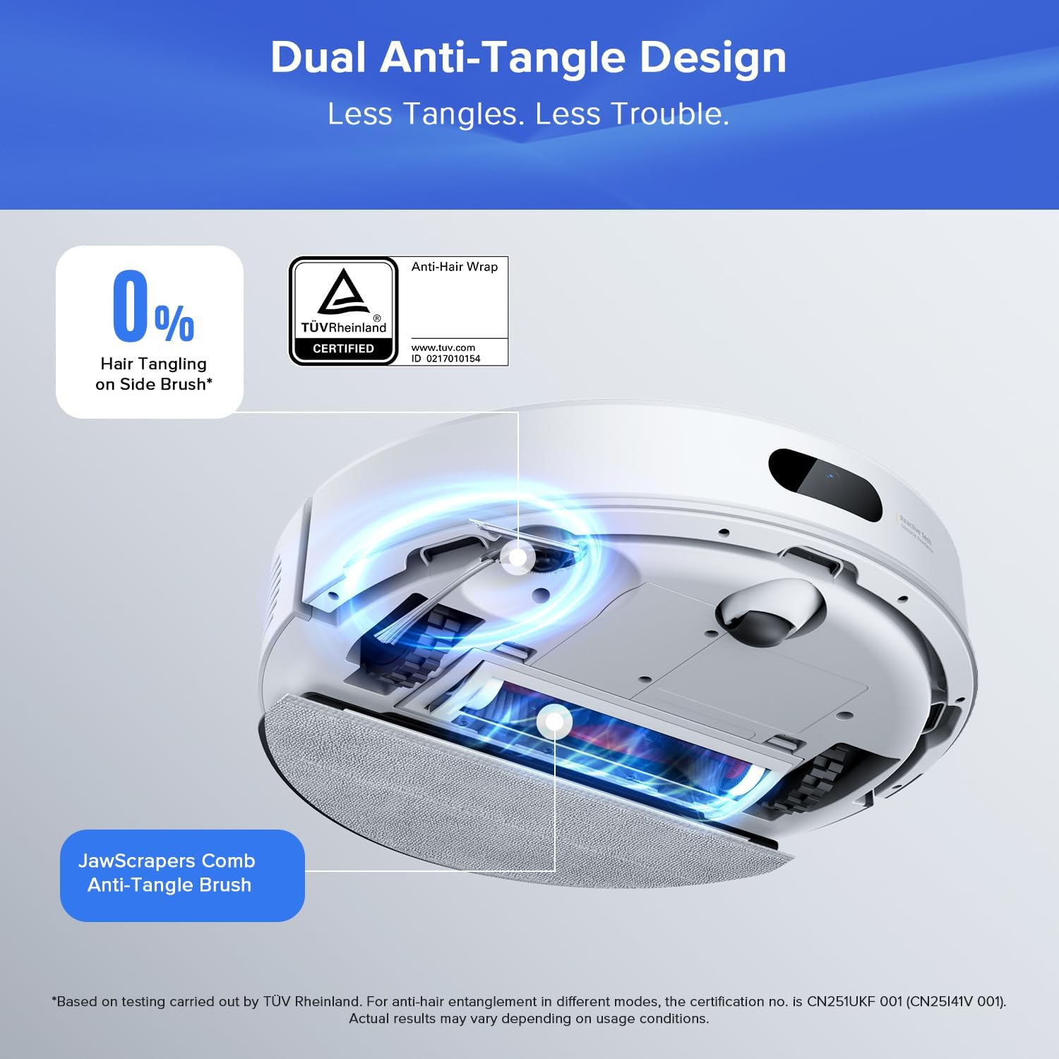 Robotic Vacuum Mop 8000Pa Self Empty Dock LiDAR Smart Cleaning