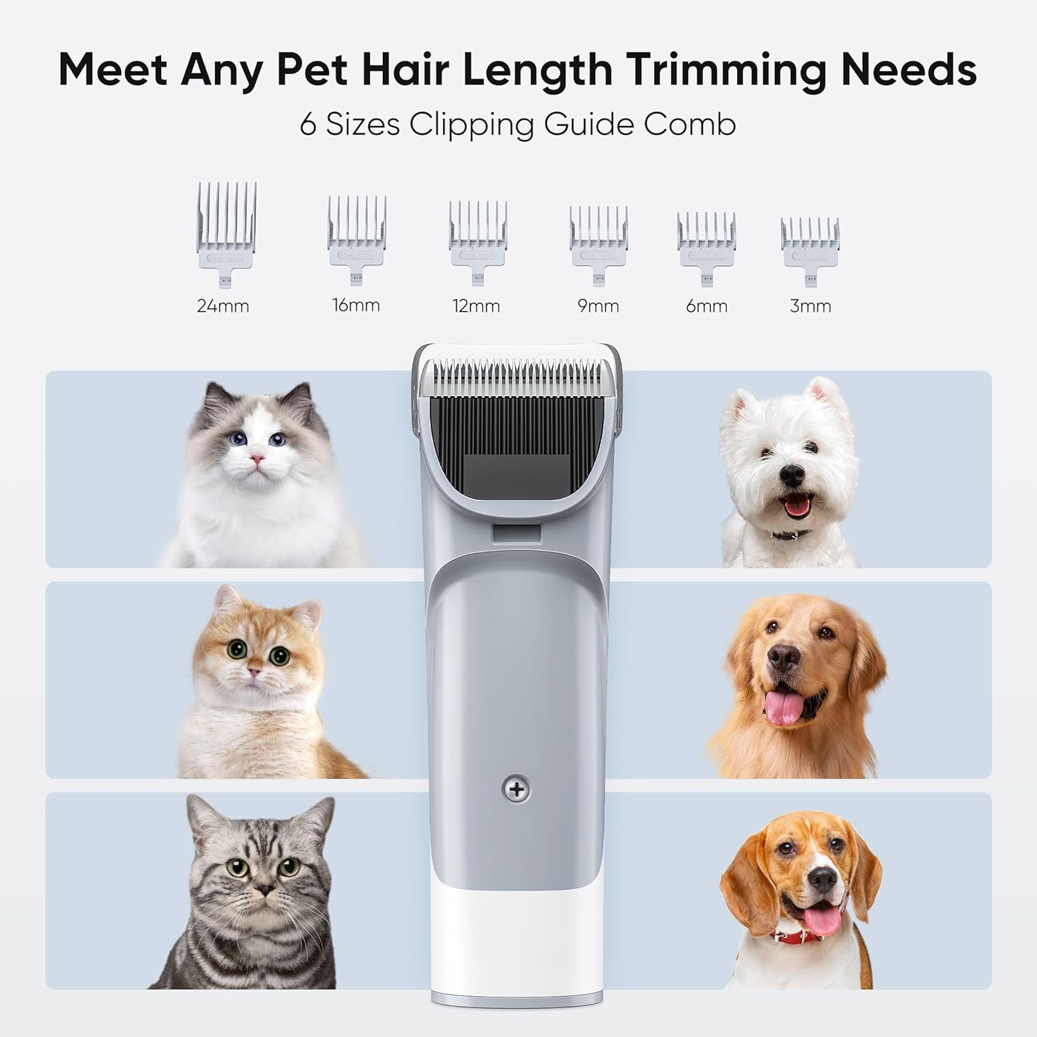 Pet Grooming Vacuum Kit 5 In 1 2.5L Low Noise White