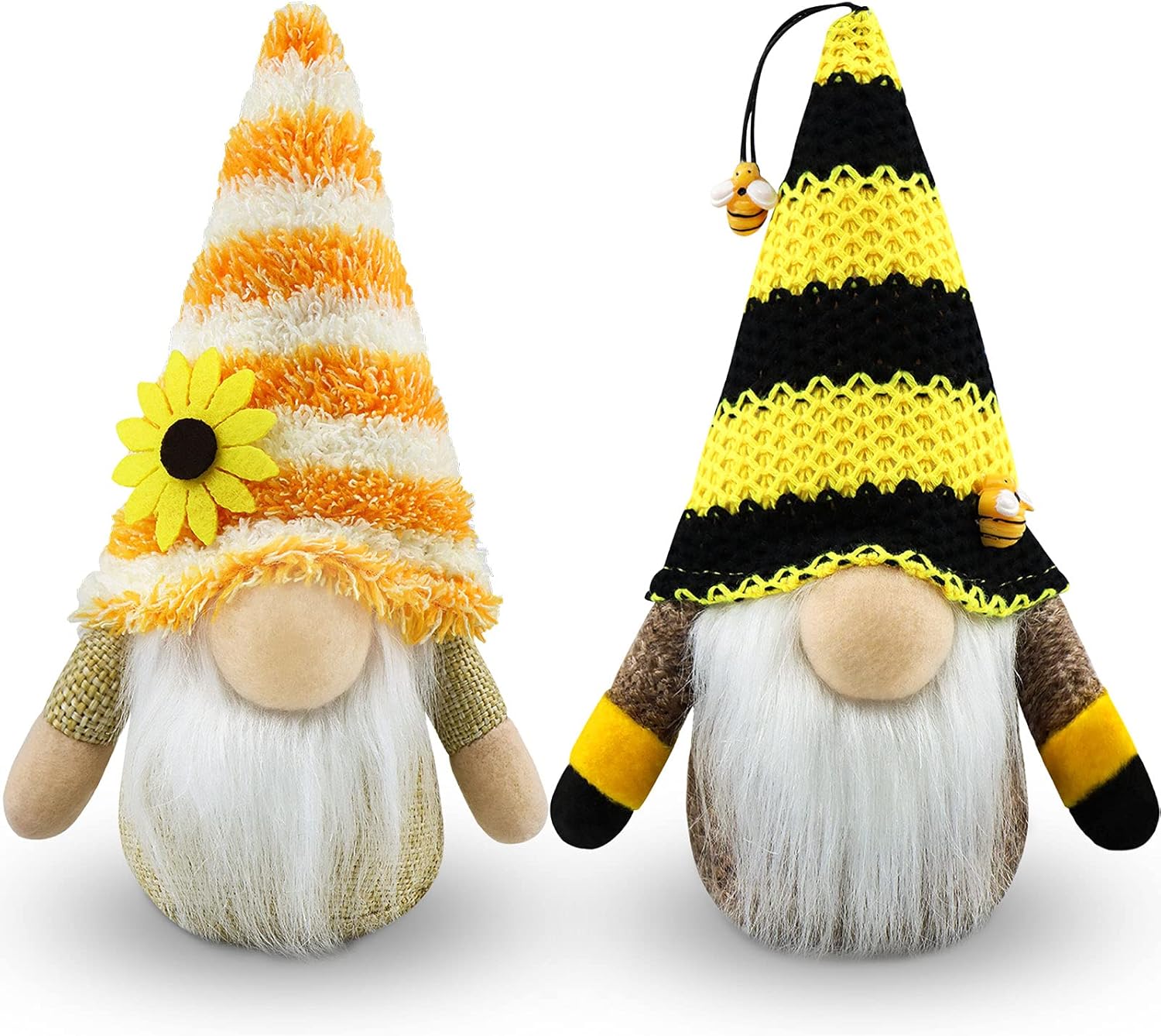 2Pcs Bee Gonk Gnomes Plush Spring Easter Home Decor