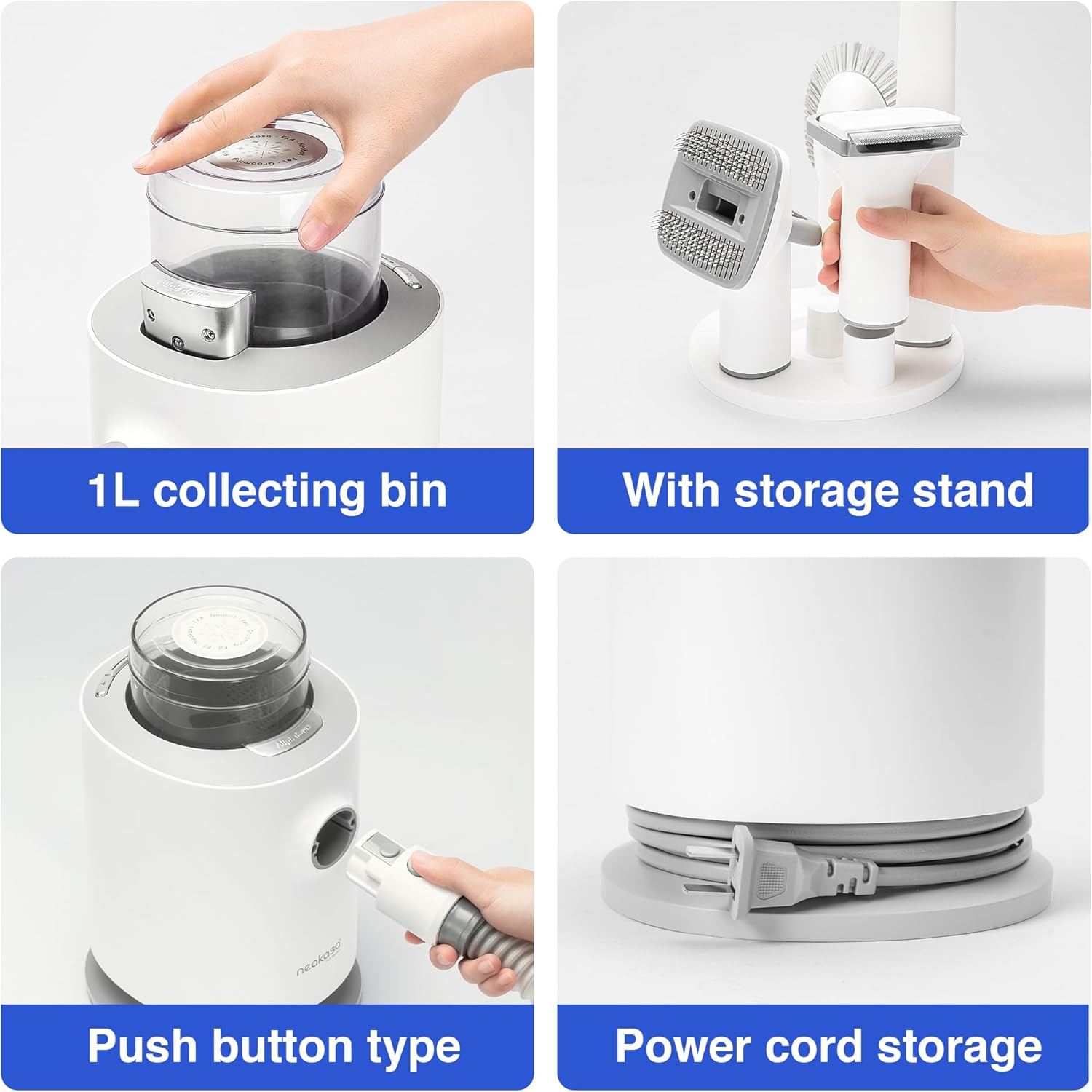 Pet Grooming Vacuum Kit 12000Pa Dog Cat Hair Remover
