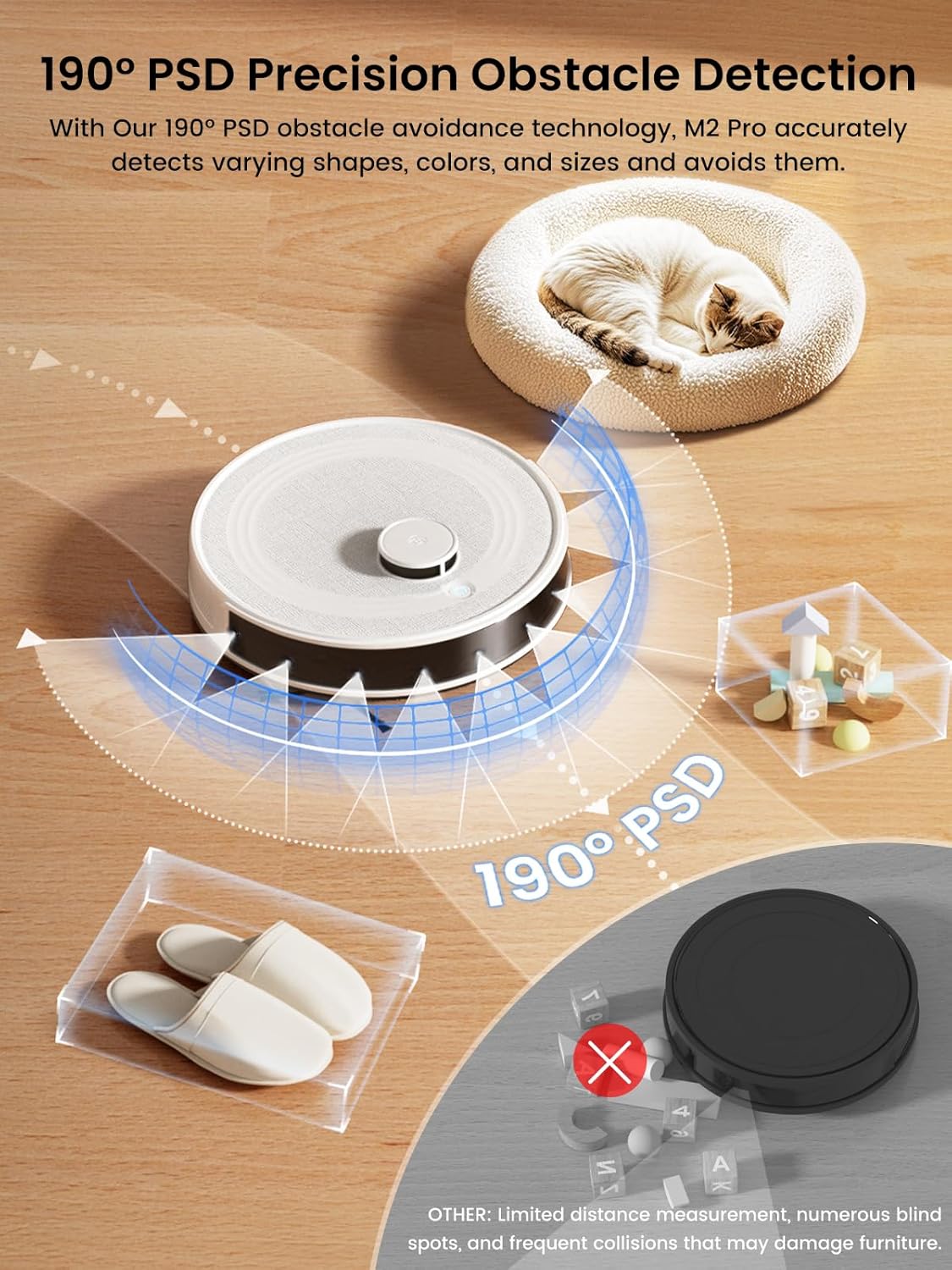 Robot Vacuum Mop 6000Pa Self Empty LiDAR Smart Mapping