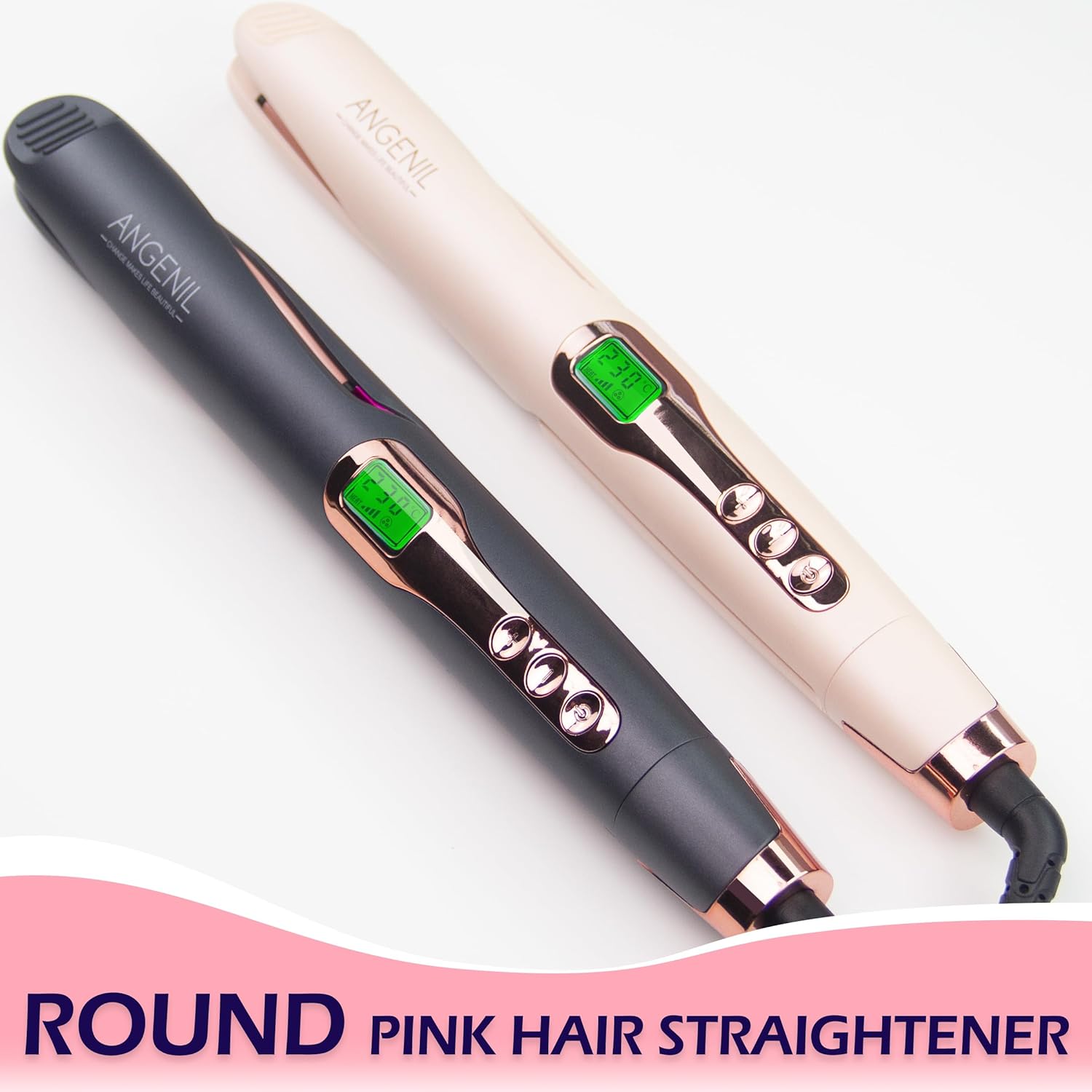 2 In 1 Hair Straightener and Curler Ceramic Tourmaline Flat Iron