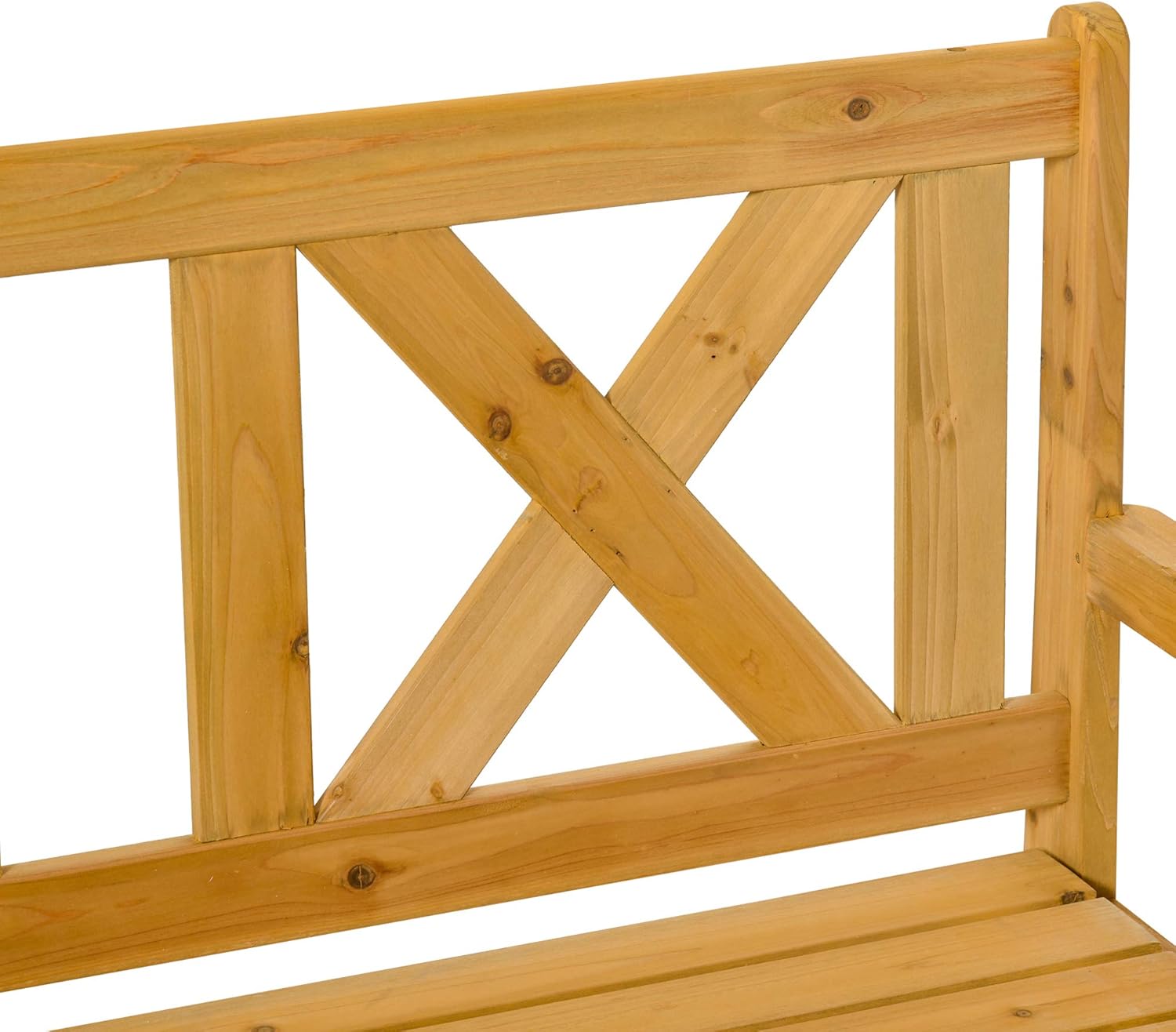 2 Seater Wooden Garden Storage Bench Patio Seat with Chest
