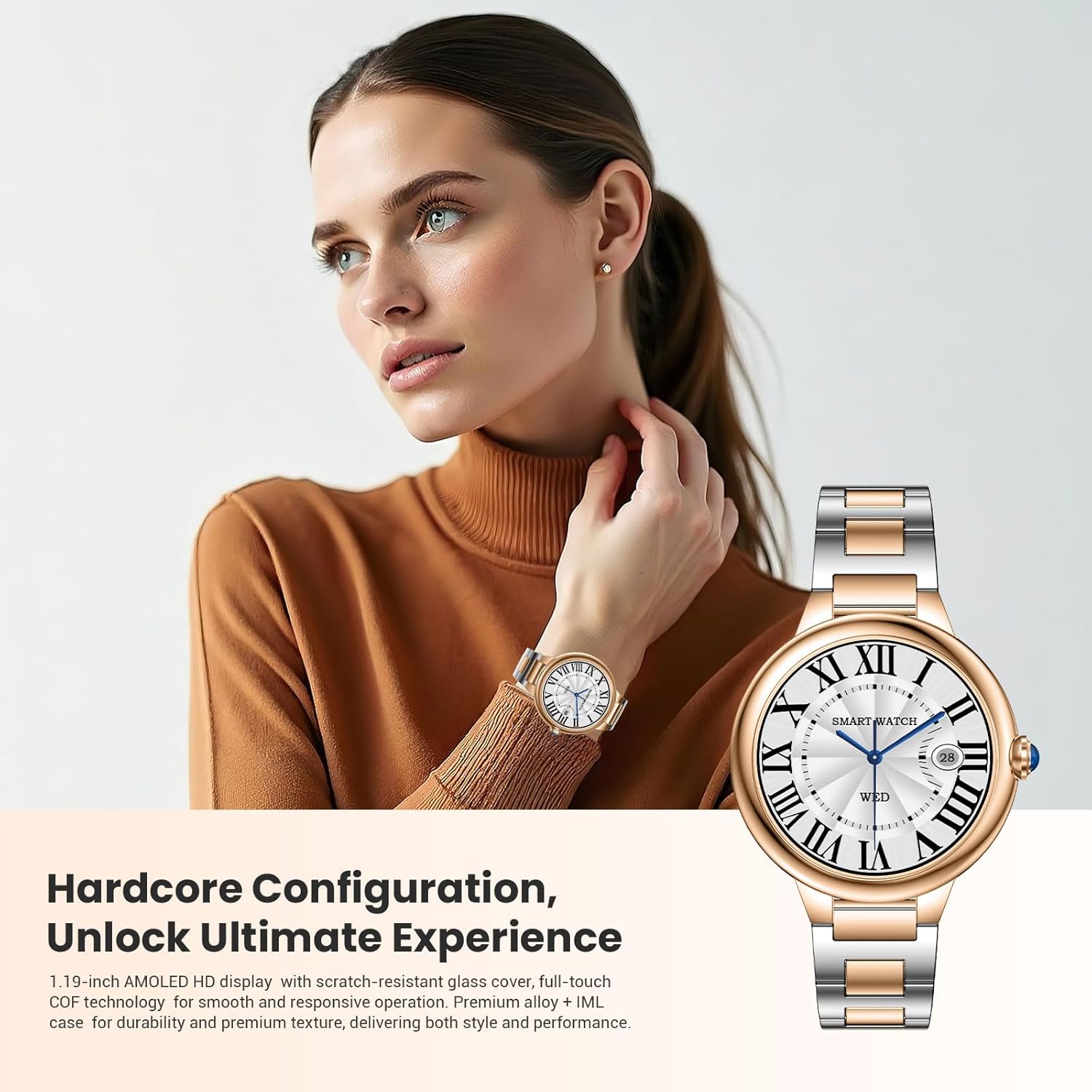 Women AI Smart Watch Bluetooth Call 100 Sports