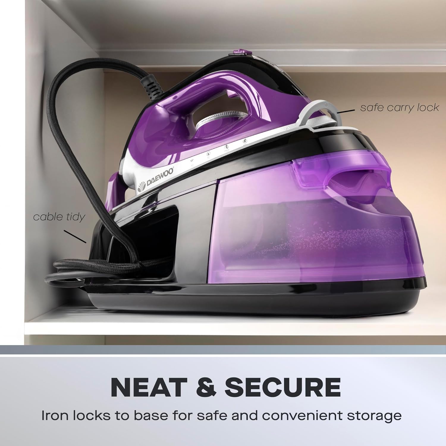 Steam Generator Iron 2400W 1.2L Tank Ceramic Soleplate Anti Calc