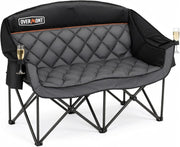 Oversized Double Camping Chair 2 Seater 382kg Black