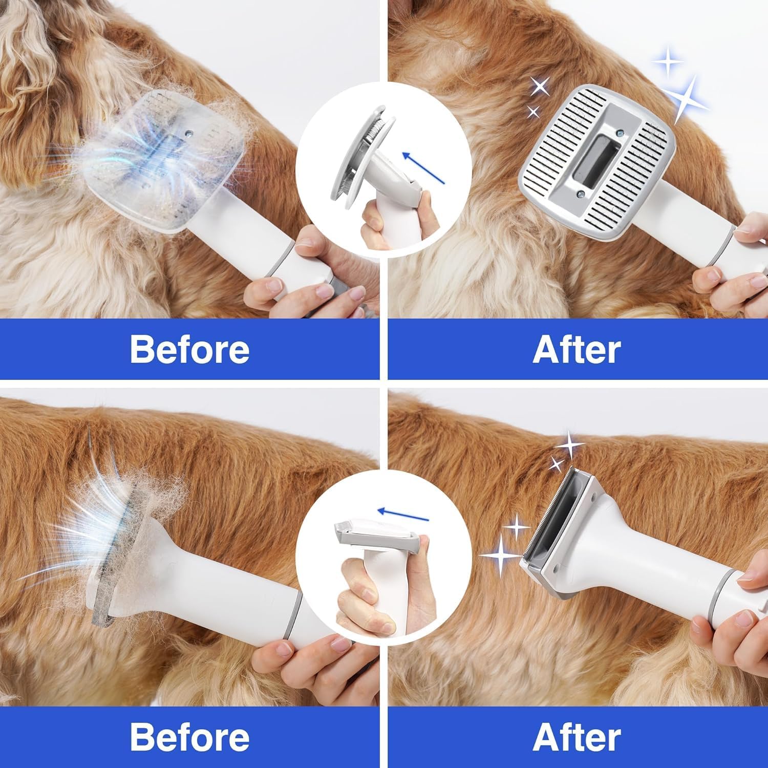 Pet Grooming Vacuum Kit 12000Pa Dog Cat Hair Remover