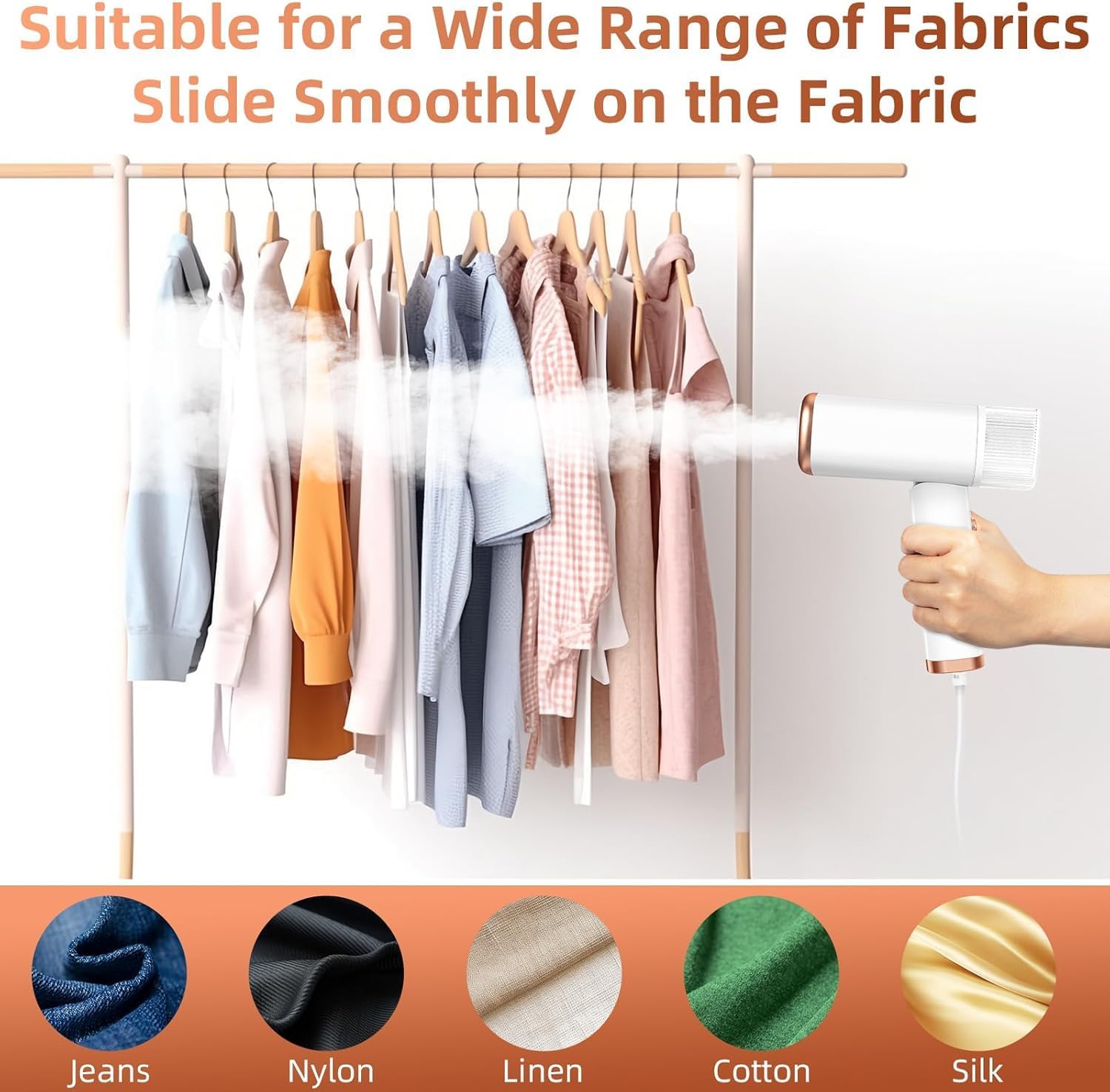 Travel Garment Steamer 1000W 20s Fast Heat 120ml Portable