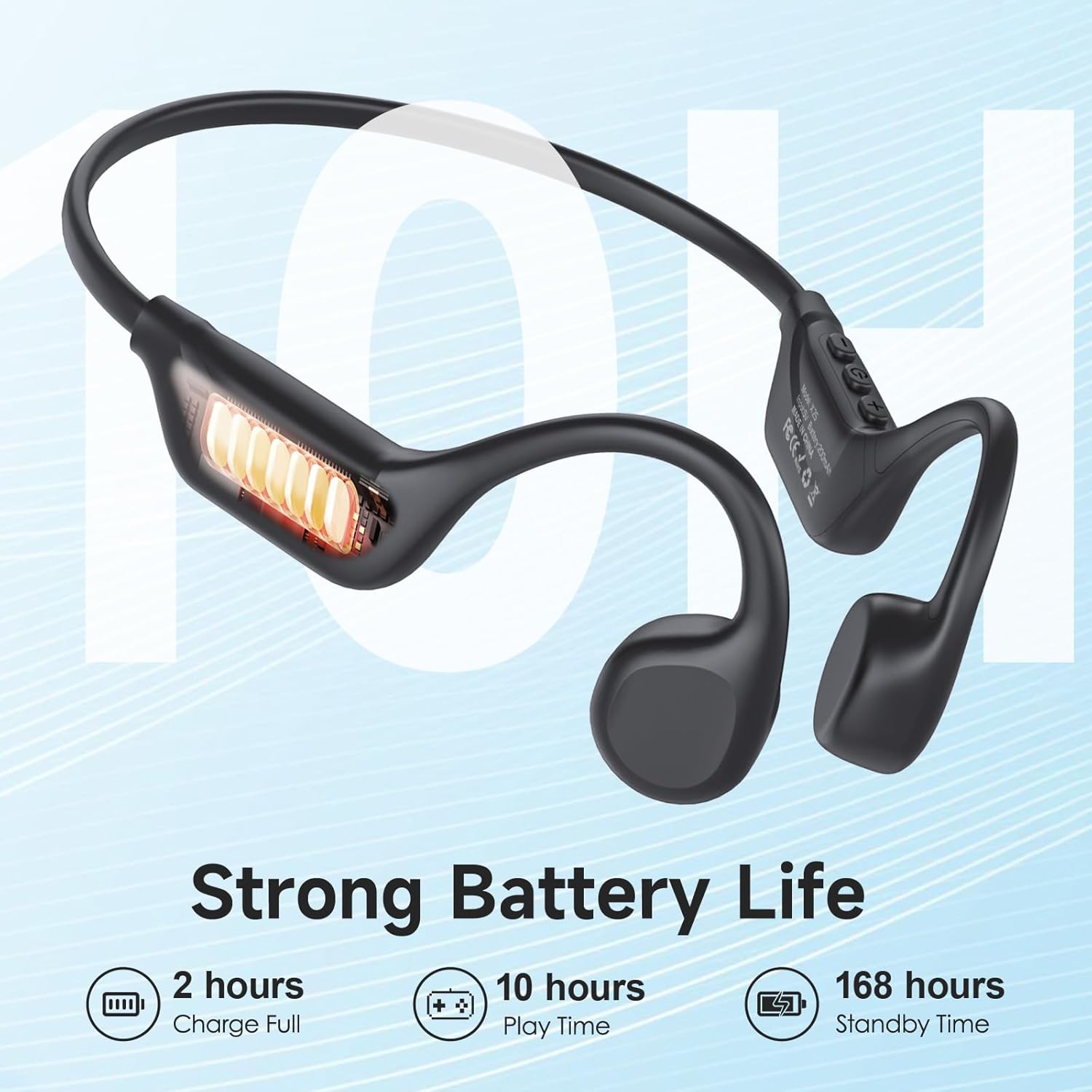 Bone Conduction Bluetooth Headphones Open Ear Sports IPX5 Mic
