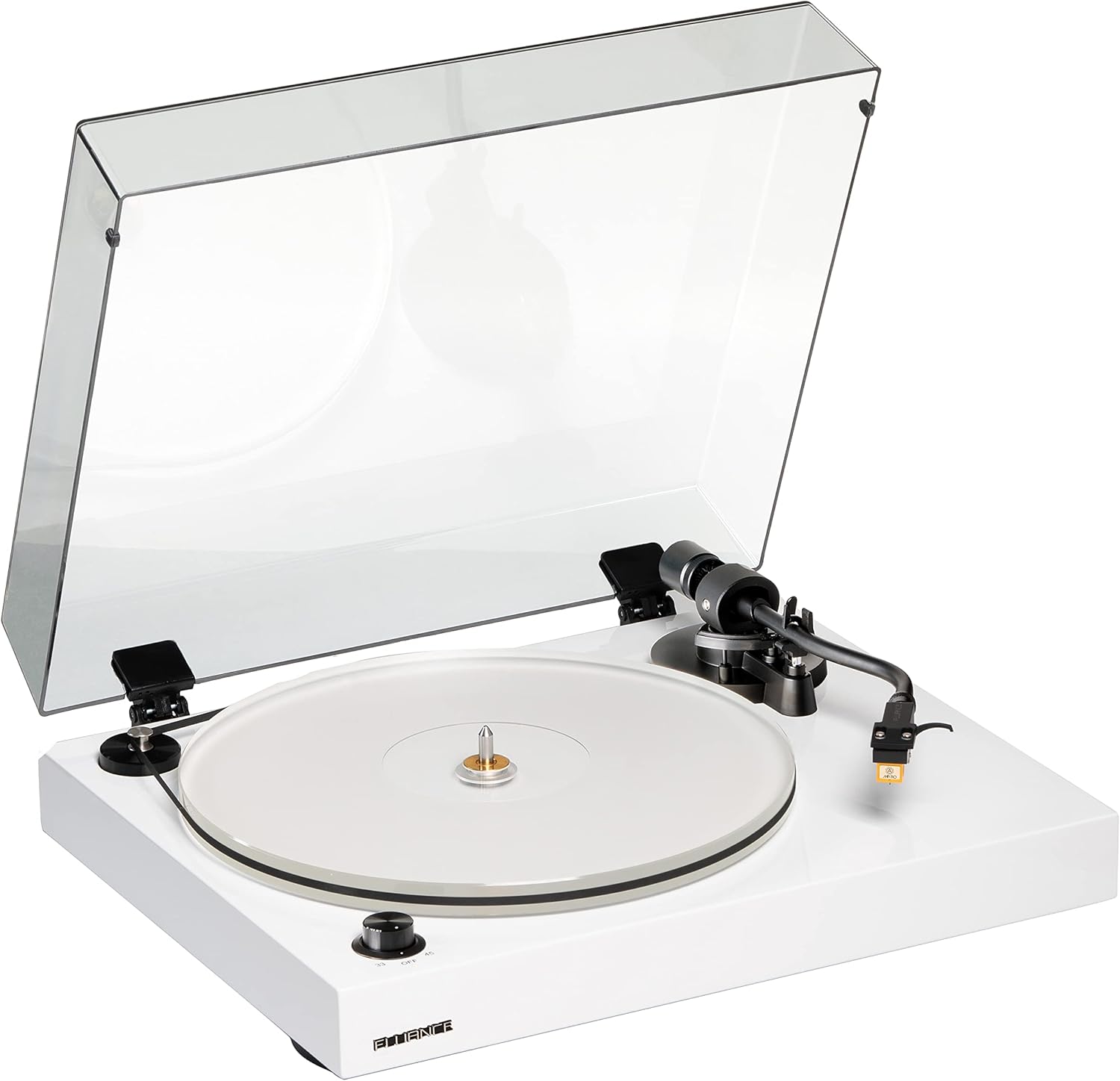 HiFi Vinyl Turntable Acrylic Platter MP110 Cartridge White