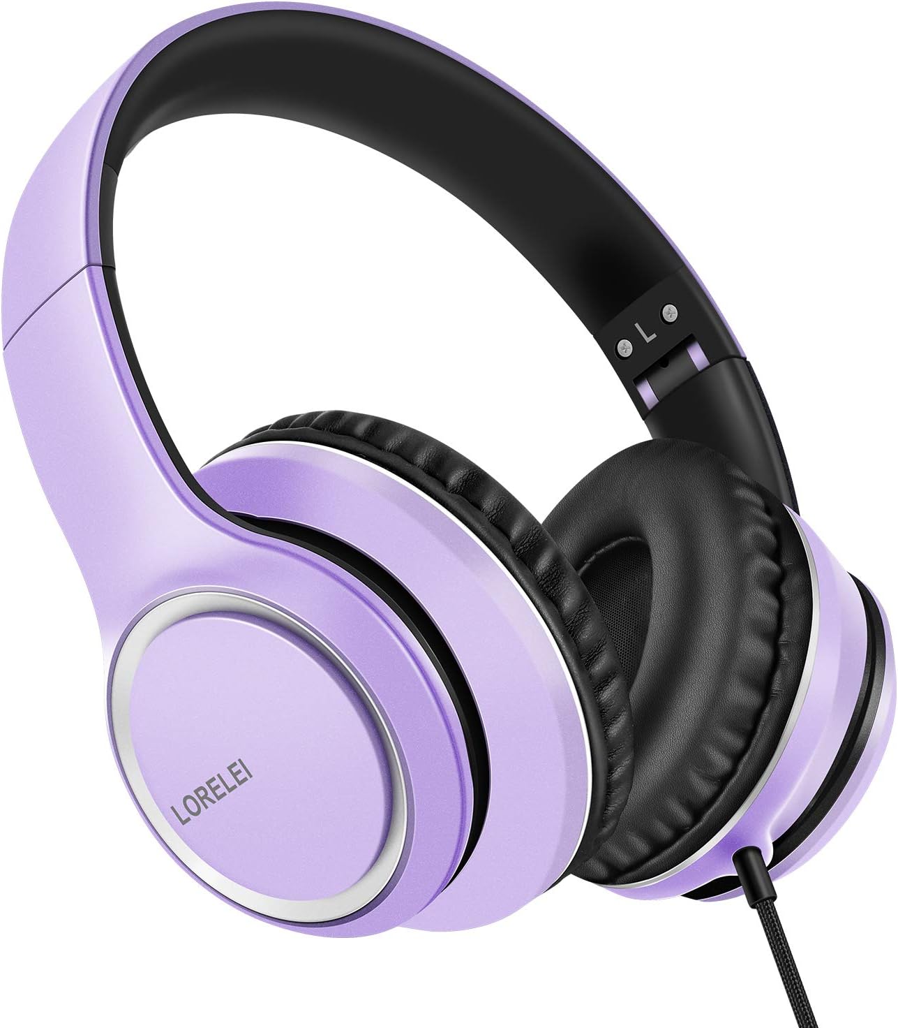Wired Over Ear Headphones Mic Foldable 3.5mm Stereo Headset