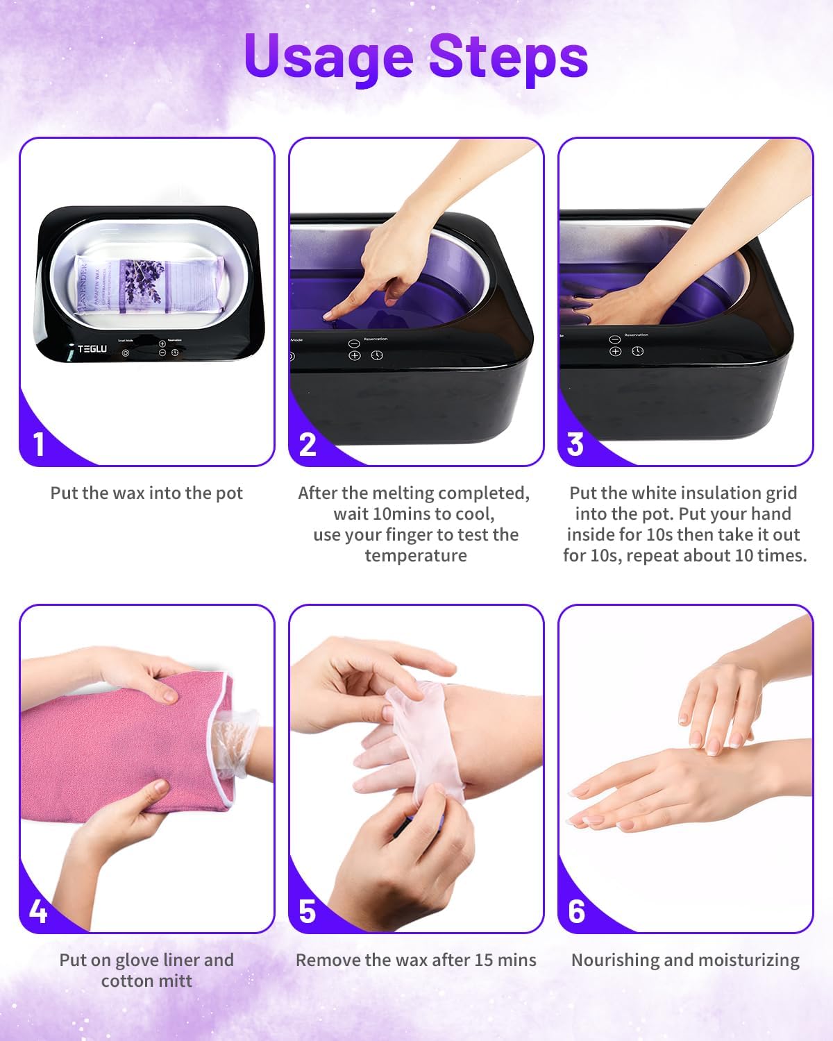 Paraffin Wax Bath 4L Heater Kit Hand Foot Spa Fast Heating