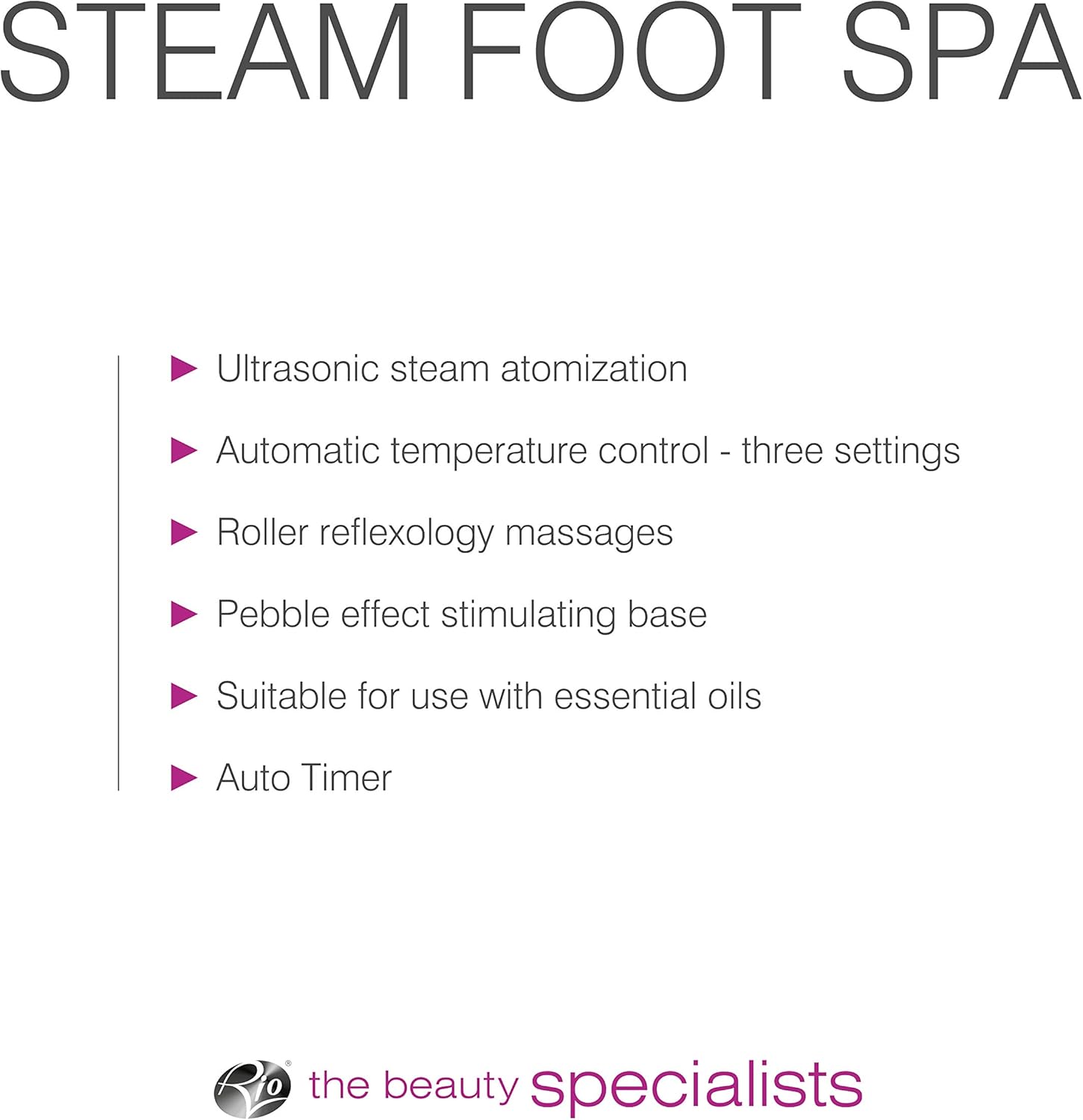 Steam Foot Spa Ultrasonic Heat Massage Rollers Timer Relax