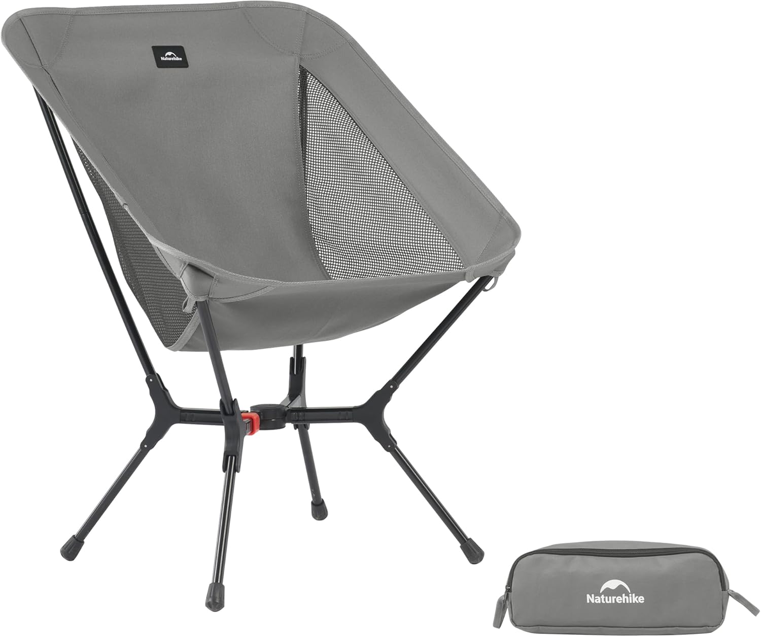 Lightweight Camping Chair Compact Folding Seat Grey