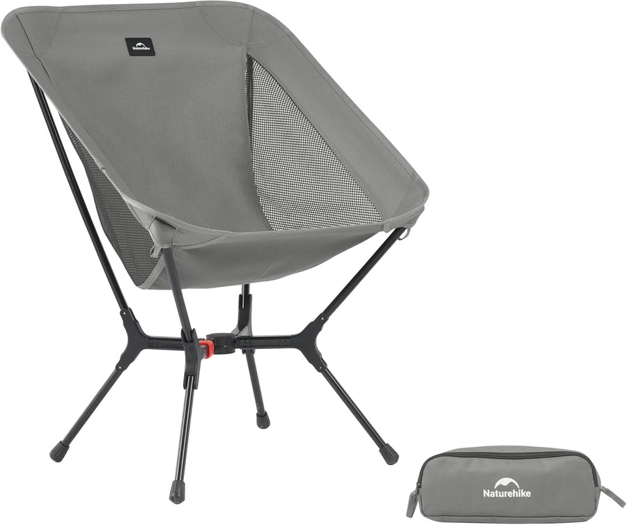 Lightweight Camping Chair Compact Folding Seat Grey