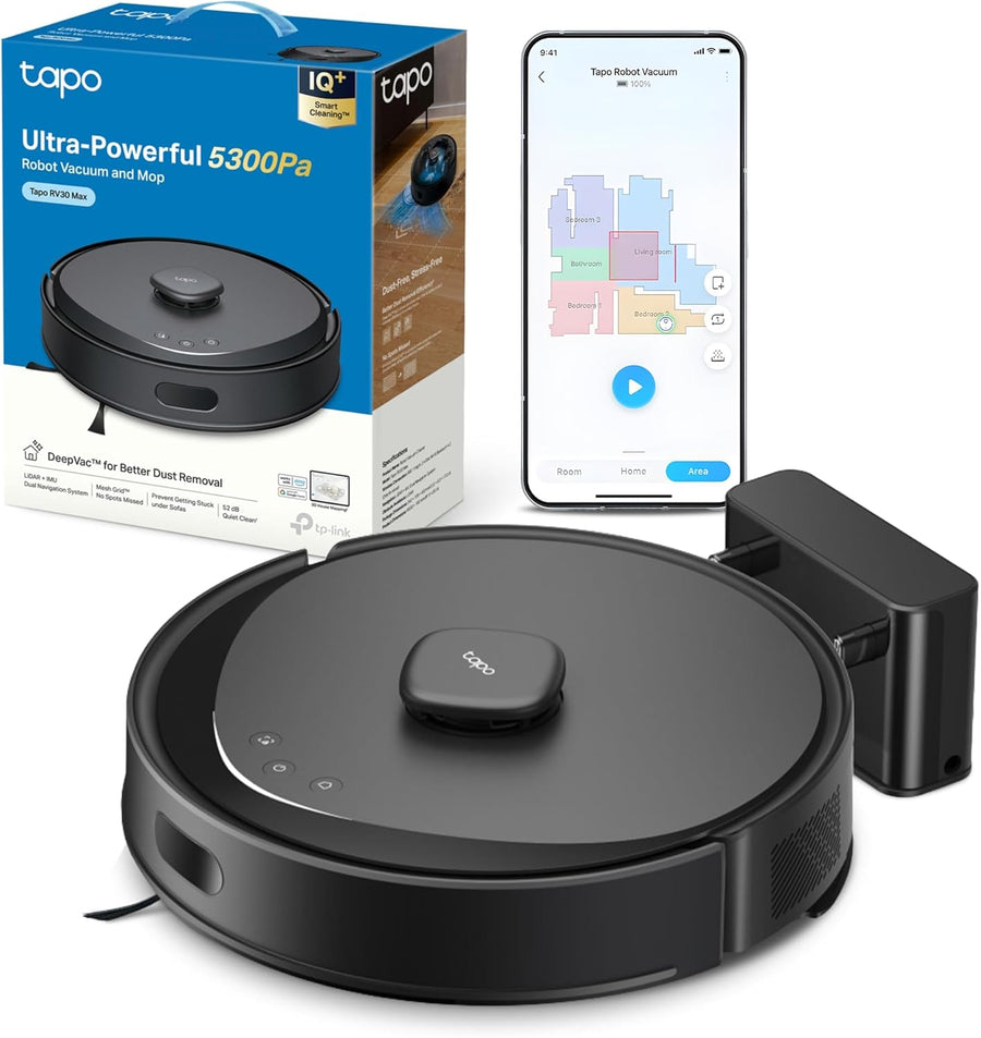 Robot Vacuum Mop 5300Pa LiDAR Smart Mapping Self Charging