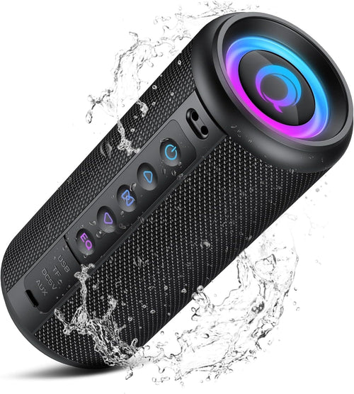 Portable Bluetooth Speaker 20W RGB Lights IPX7 Bass TWS