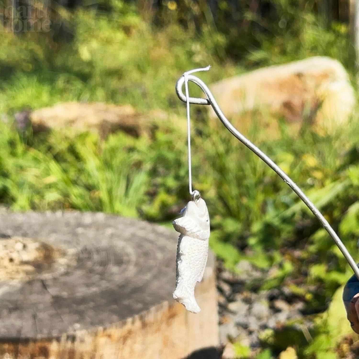 Fishing Gnome Garden Ornament Resin Statue Outdoor Decor