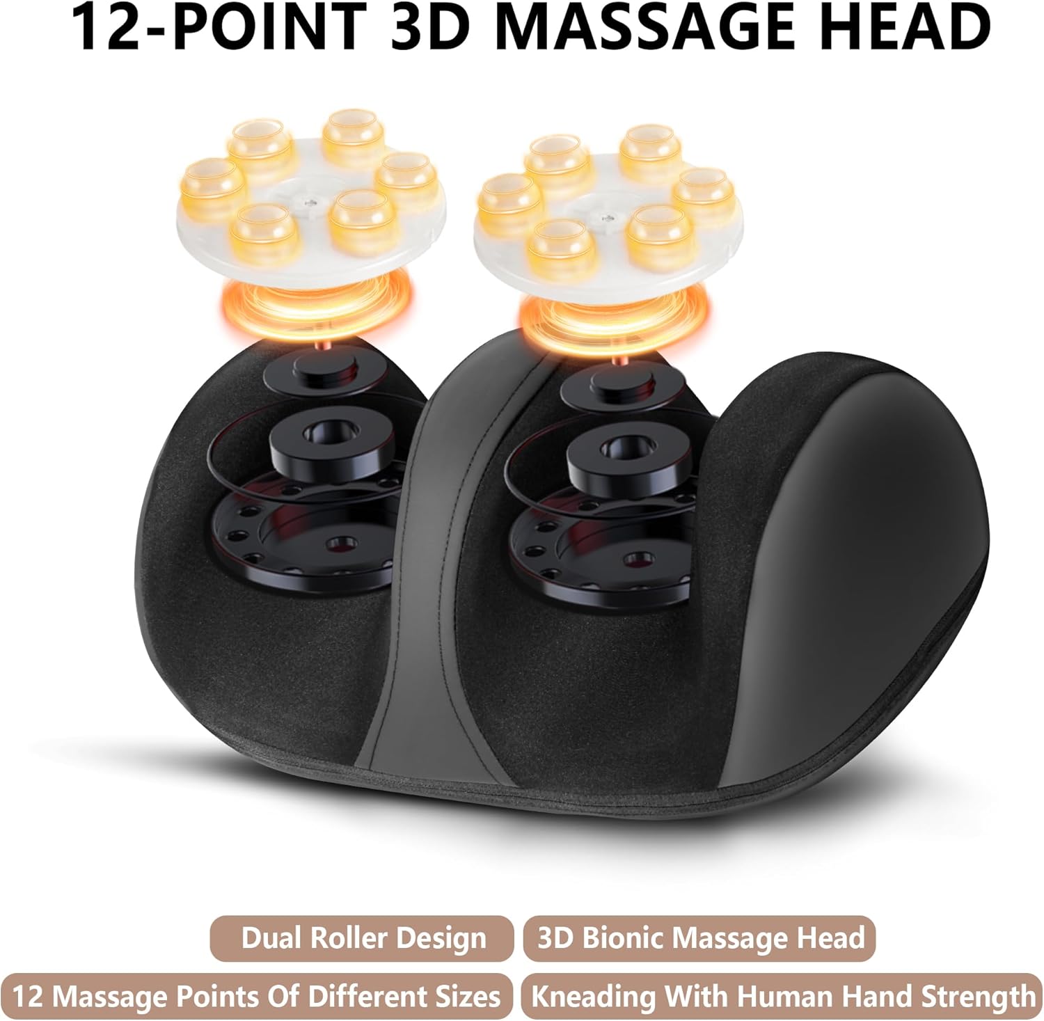 Electric Foot Massager Machine Heat Leg Calf Massage Pain Relief