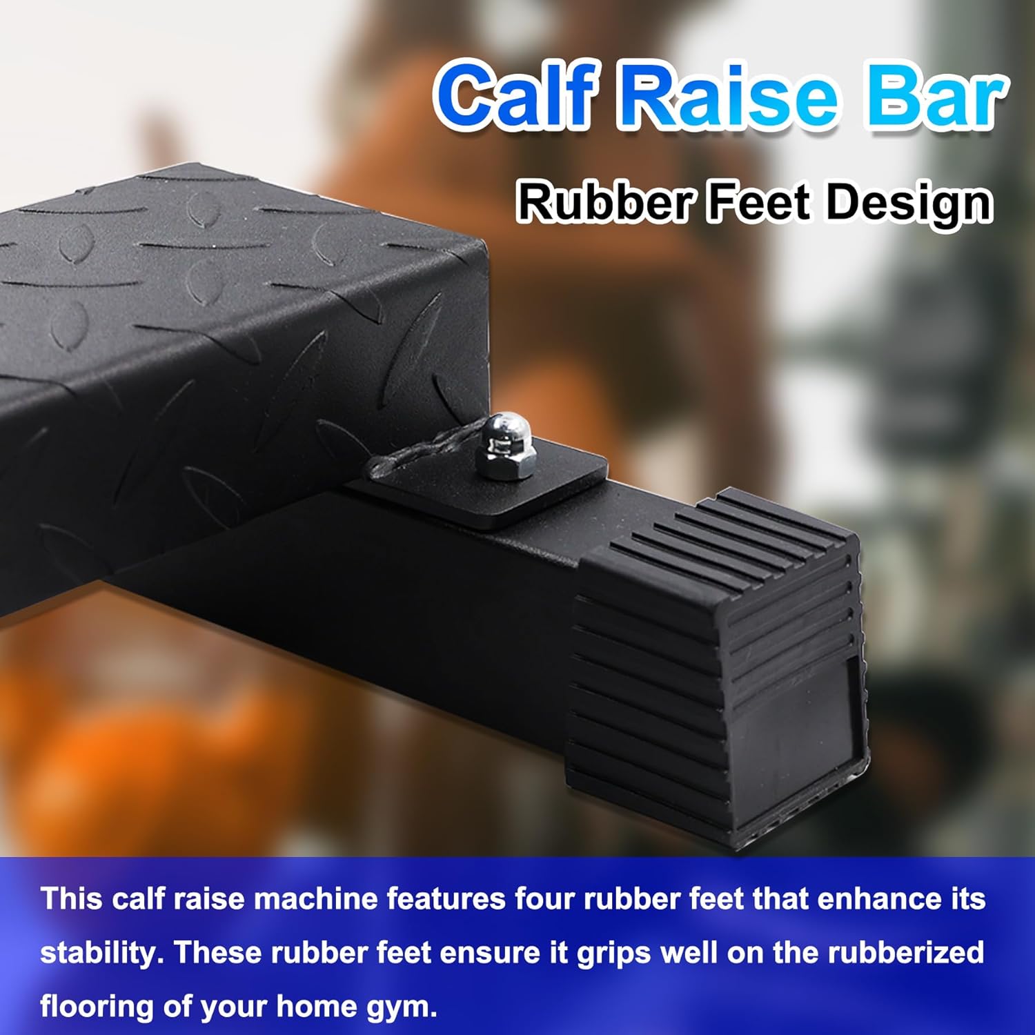 Steel Calf Raise Block Heel Elevation Squat Platform Gym