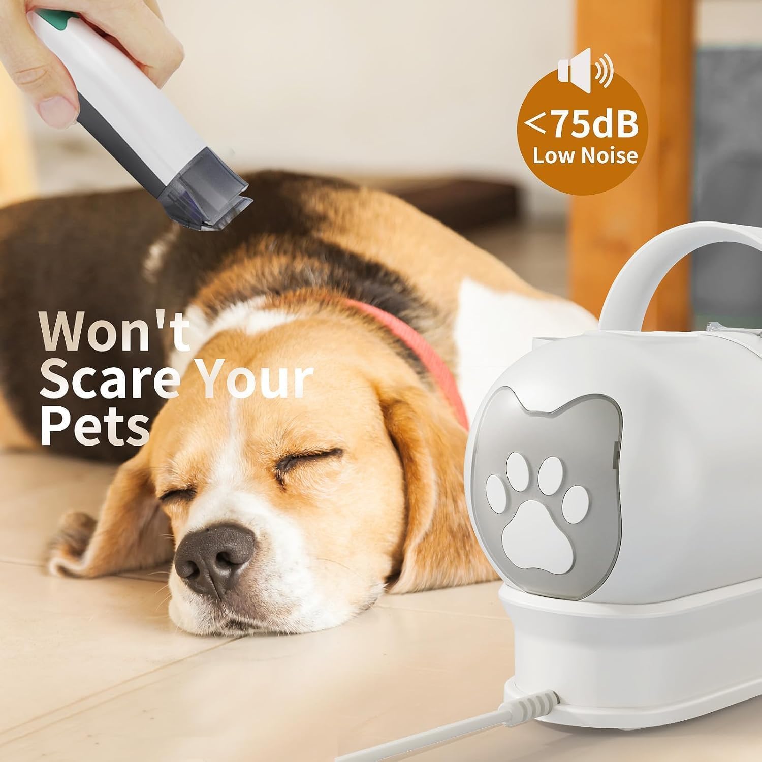 Dog Grooming Vacuum Kit 6 Tool Clipper Nail Grinder